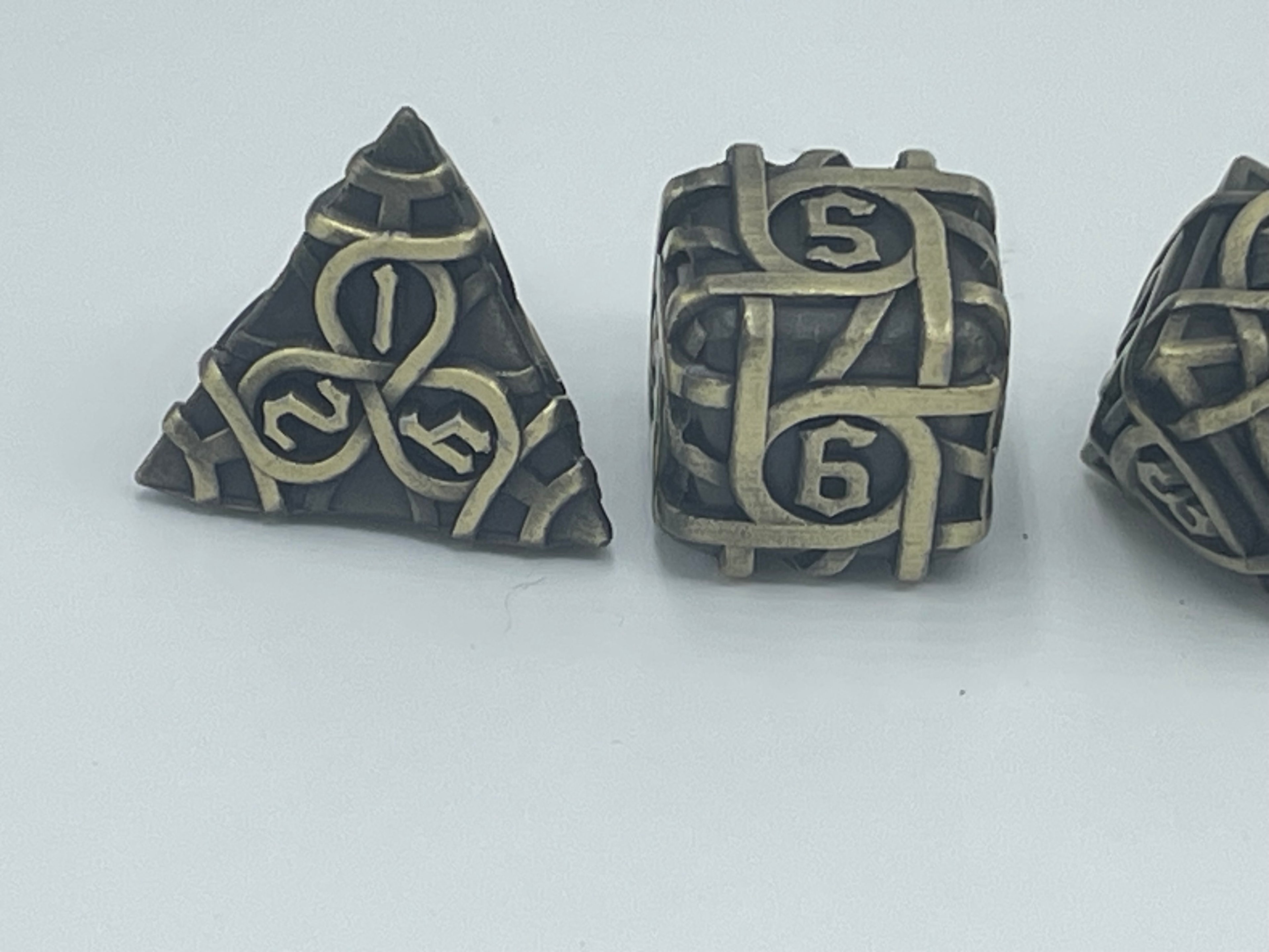 Metal Zongzi Dice set Antique gold