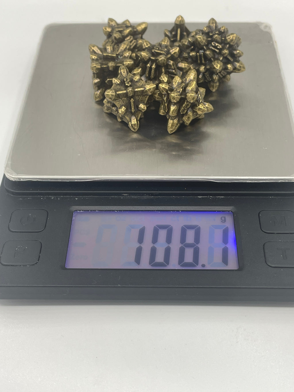 Metal Bullet Dice Set Bronze