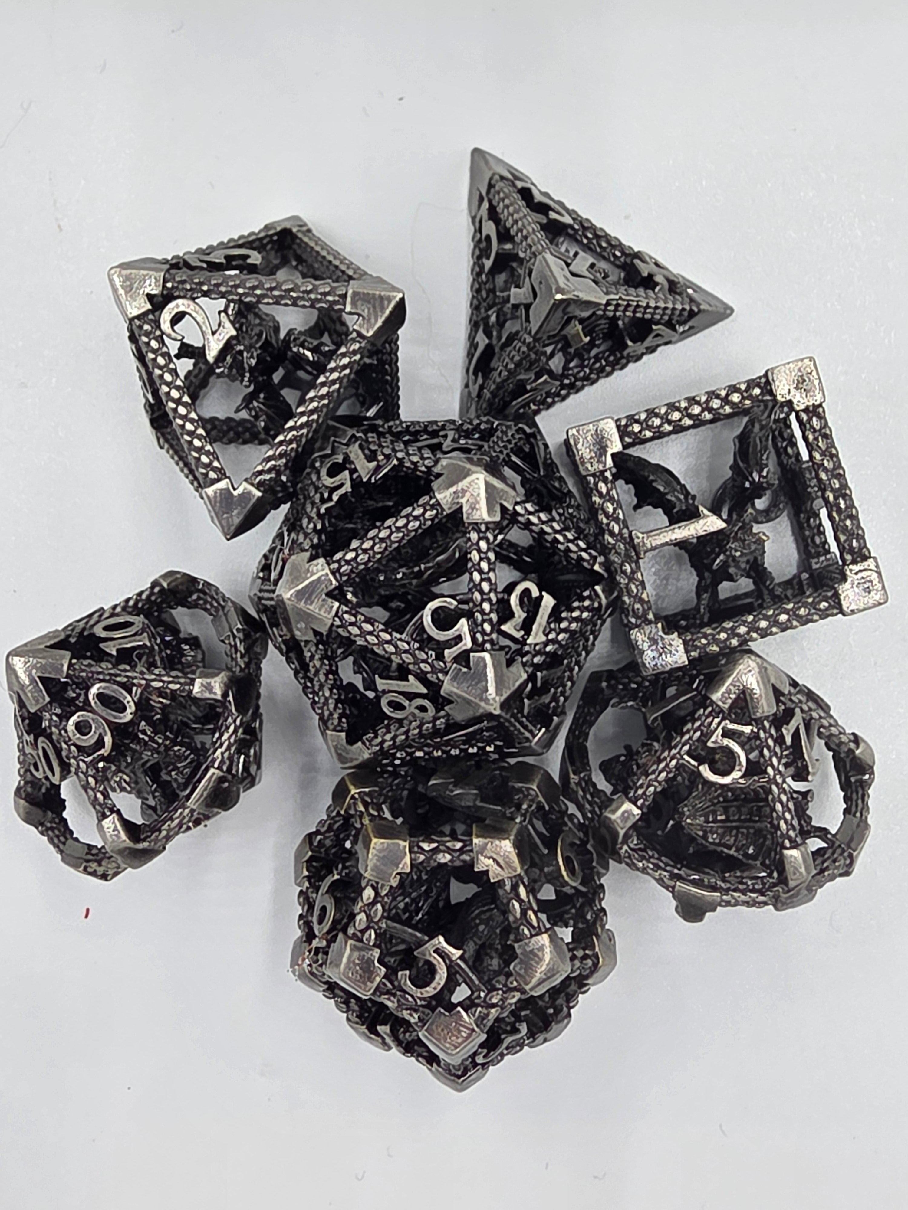 Hollow metal dragon dice