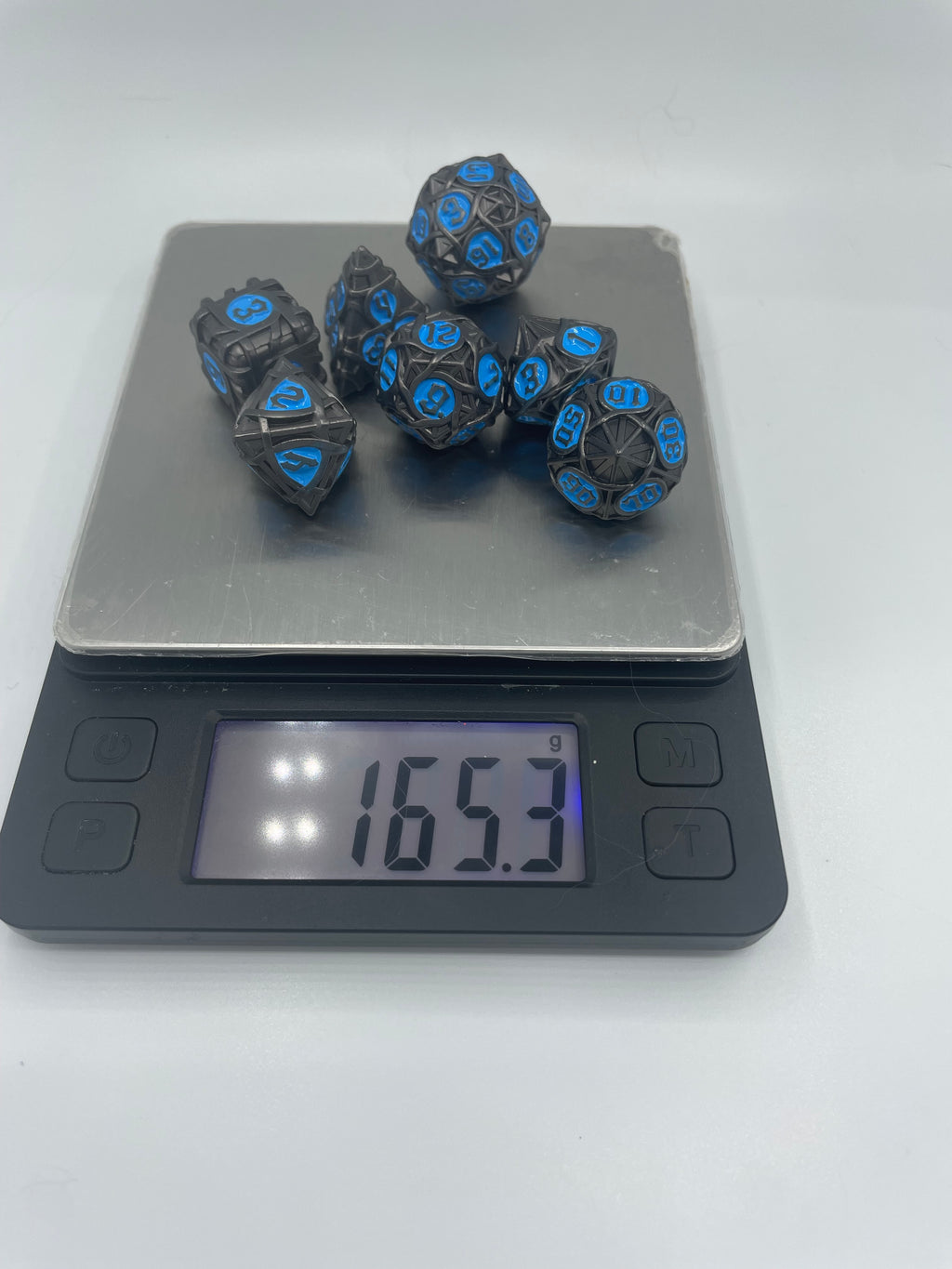 Metal Zongzi Dice Set Gray and Blue