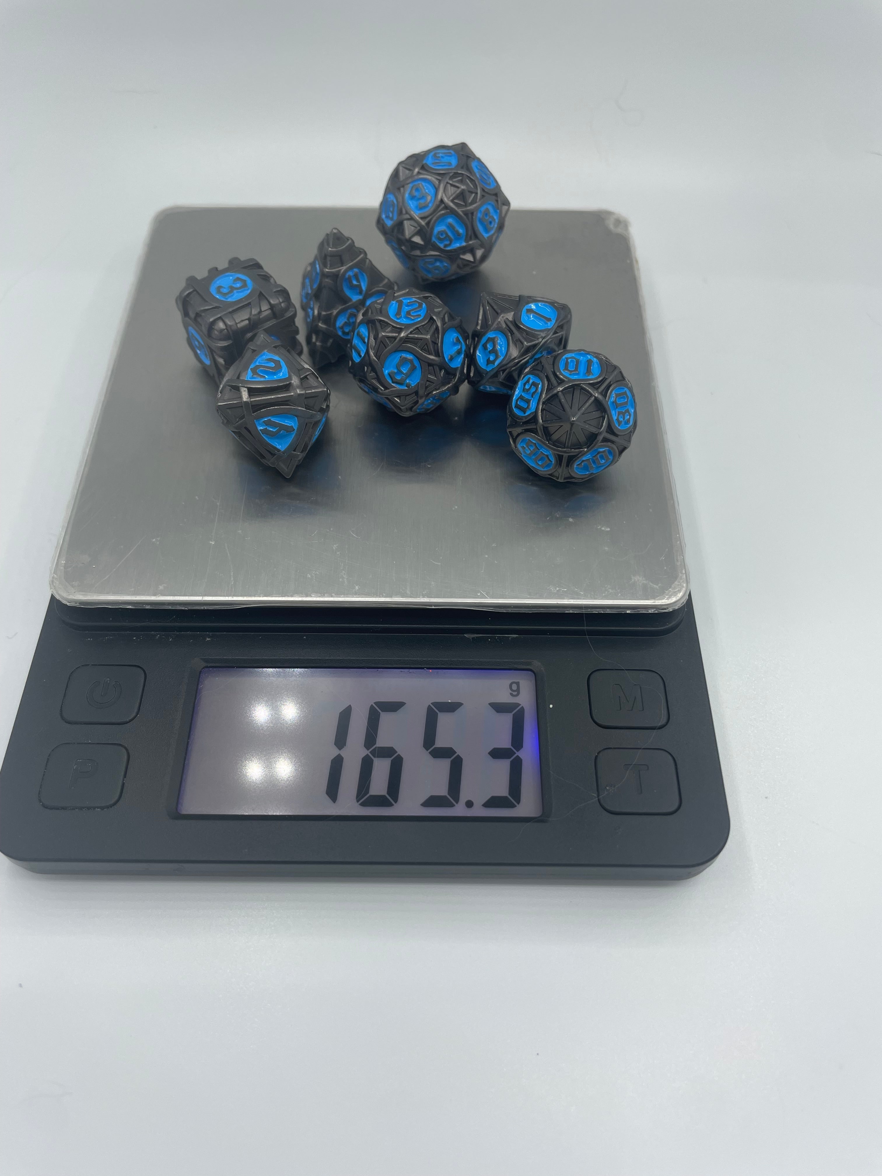 Metal Zongzi Dice Set Gray and Blue