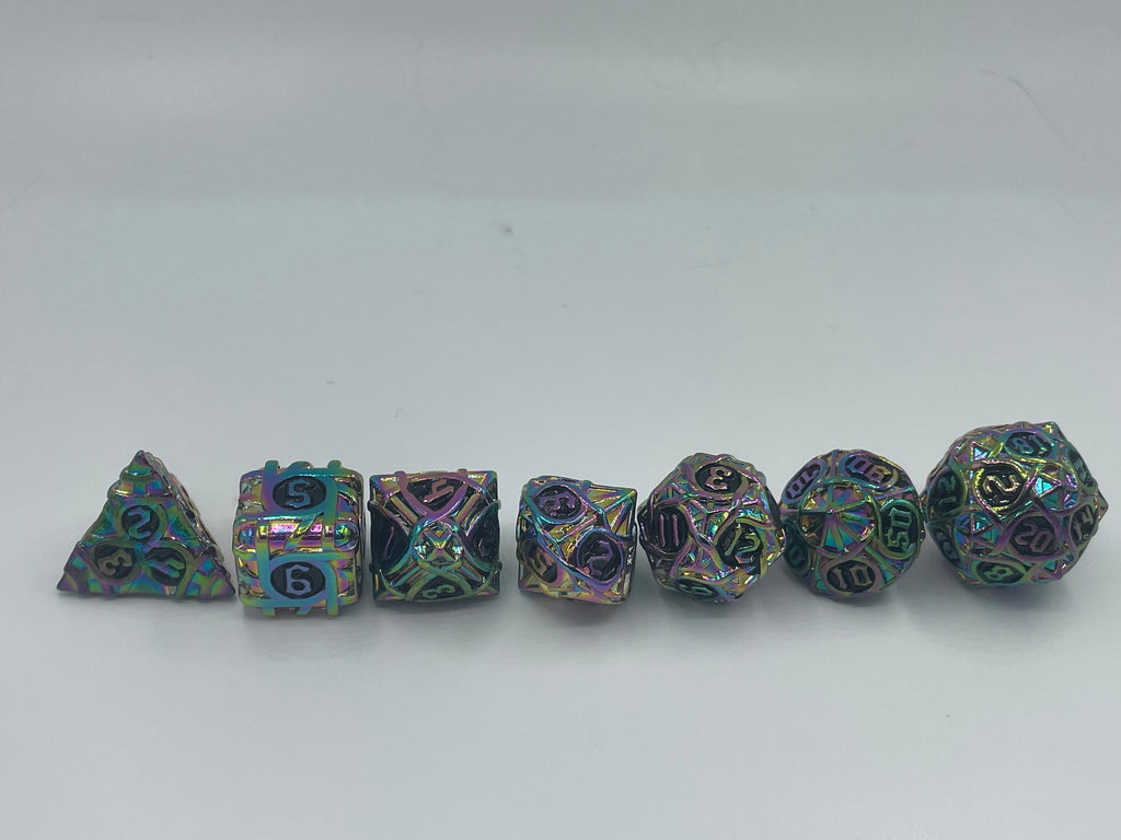 Metal Zongzi Dice Set Colorful and Black Color