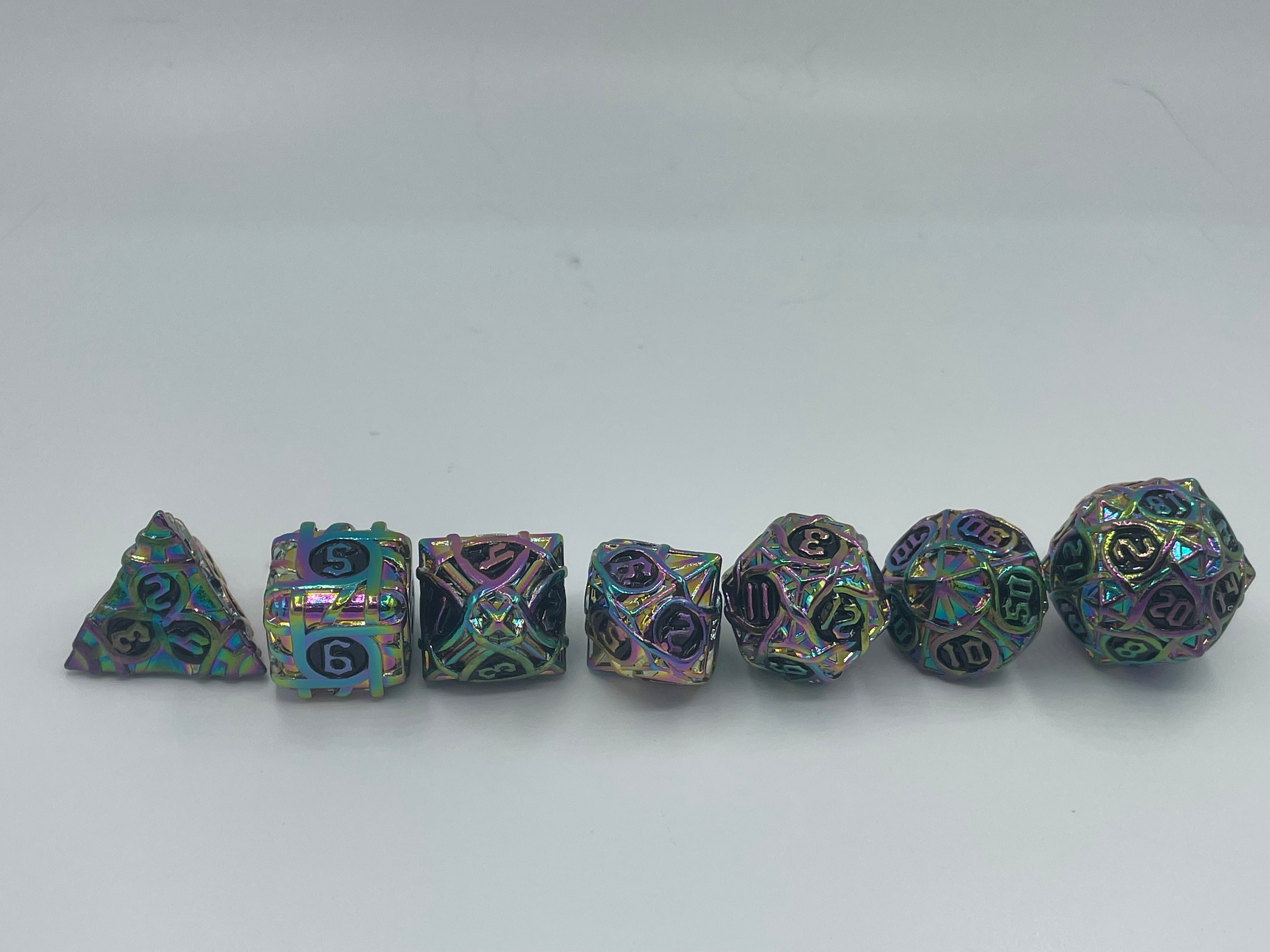 Metal Zongzi Dice Set Colorful and Black Color