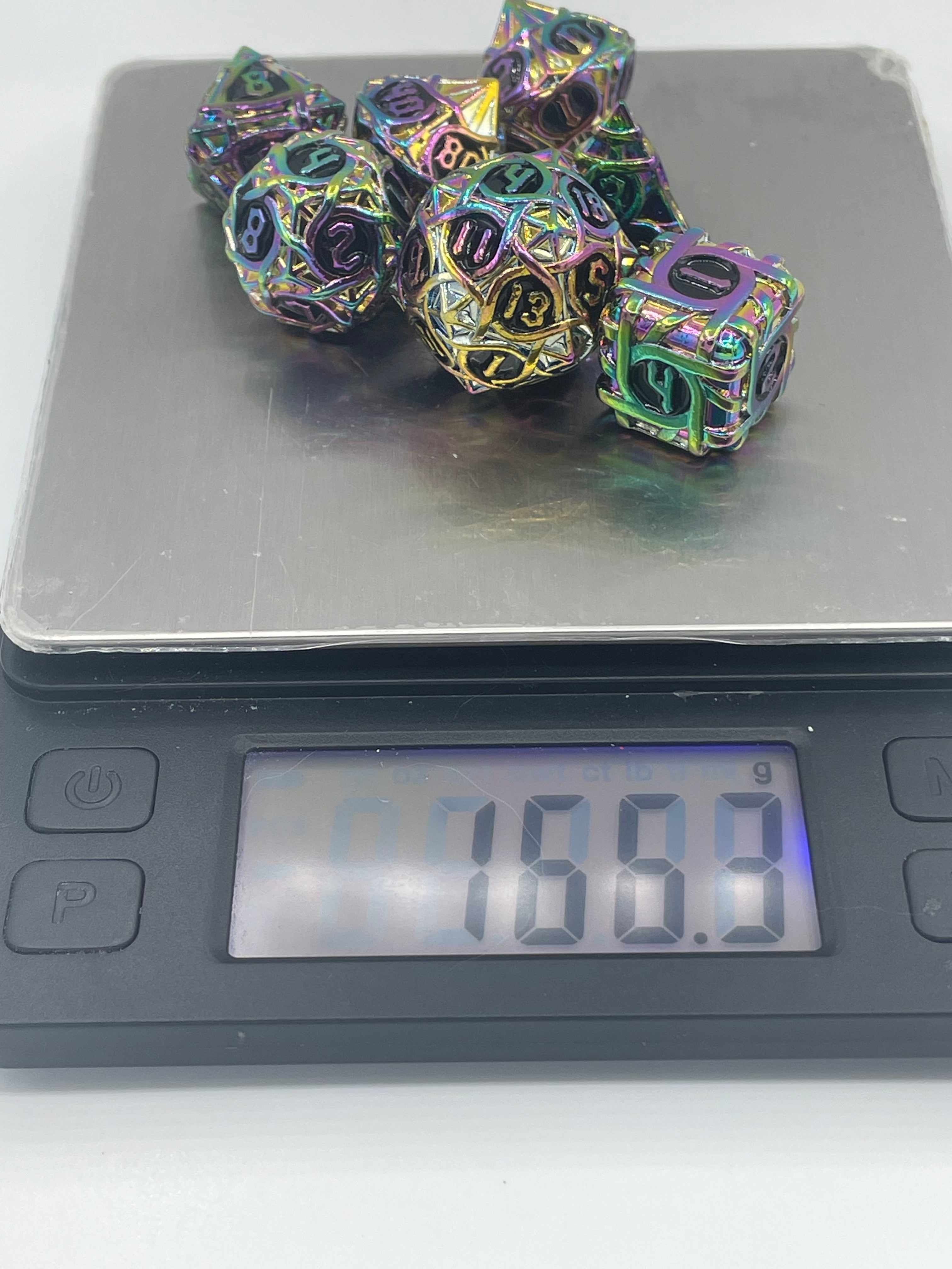 Metal Zongzi Dice Set Colorful and Black Color