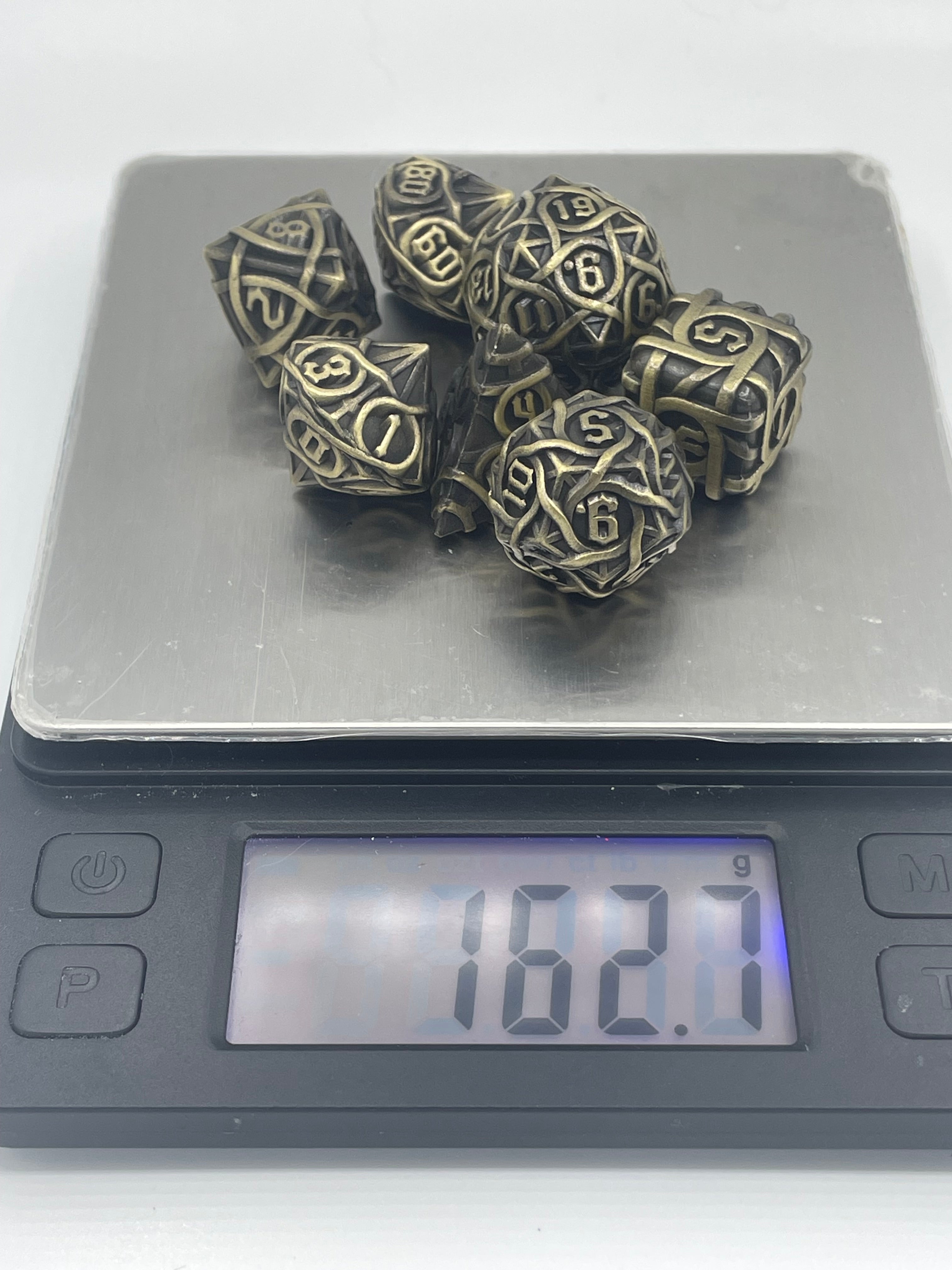 Metal Zongzi Dice set Antique gold