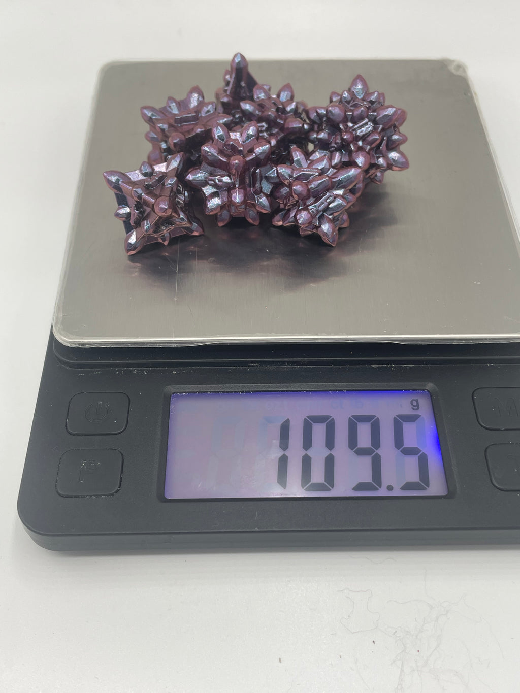 Metal bullet dice set Purple color