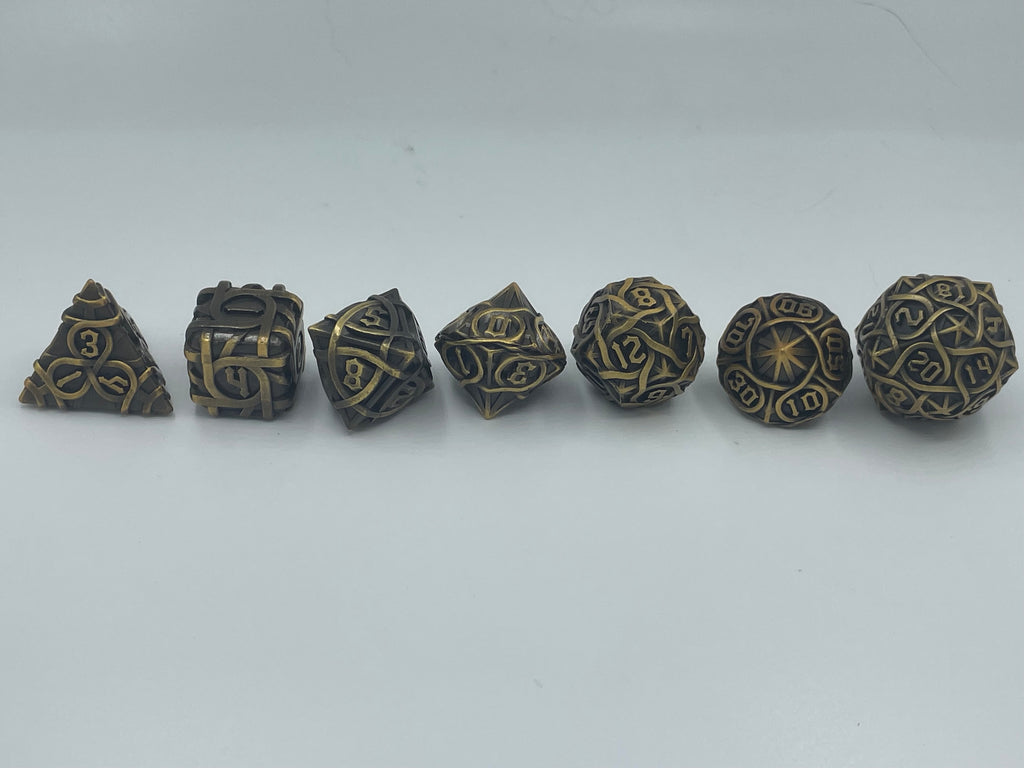 Metal Zongzi Dice Set Bronze