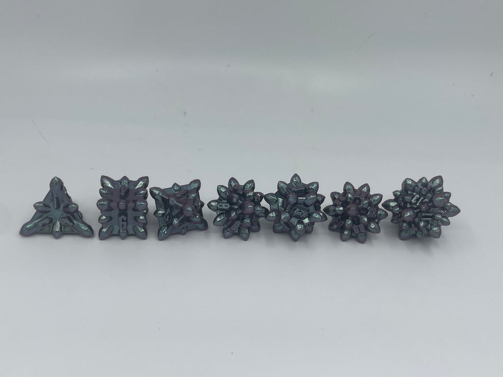 Metal Bullet Dice Blue