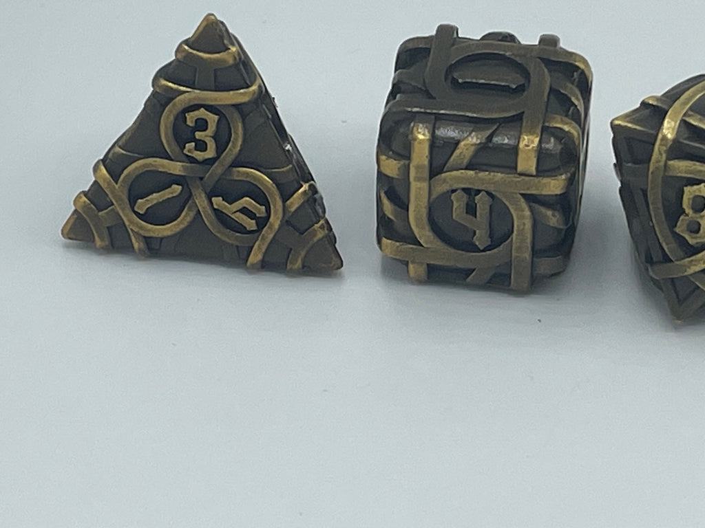 Metal Zongzi Dice Set Bronze