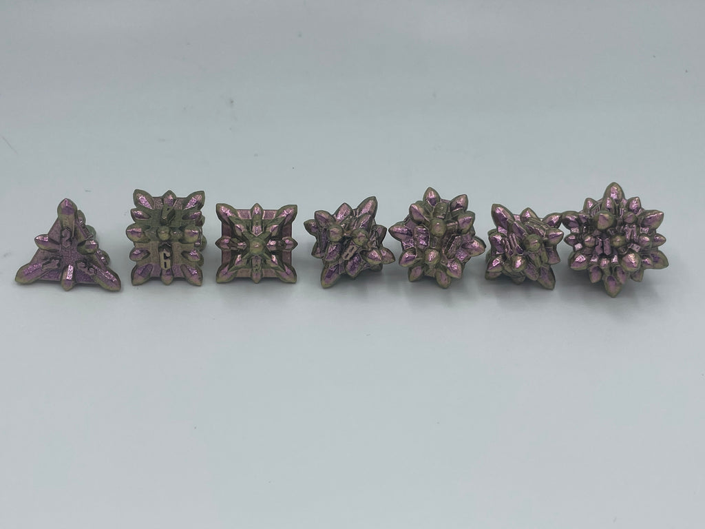 Metal Bullet Dice set Pink