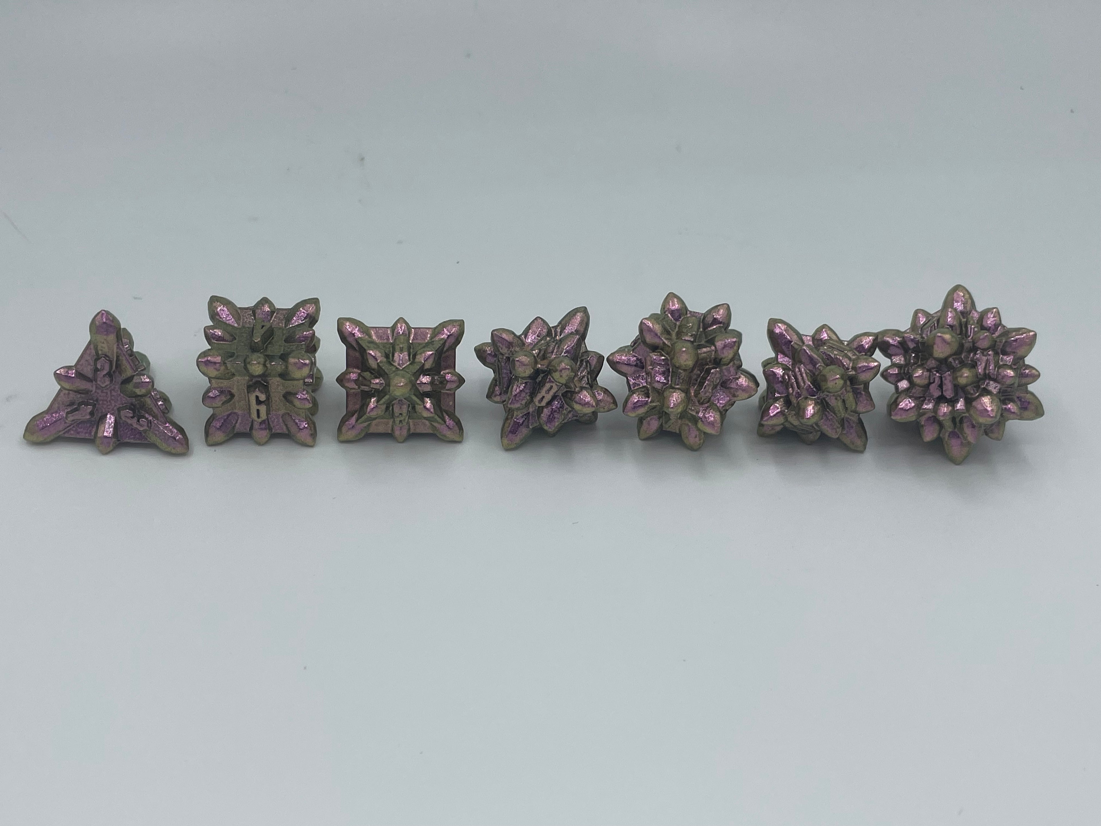 Metal Bullet Dice set Pink