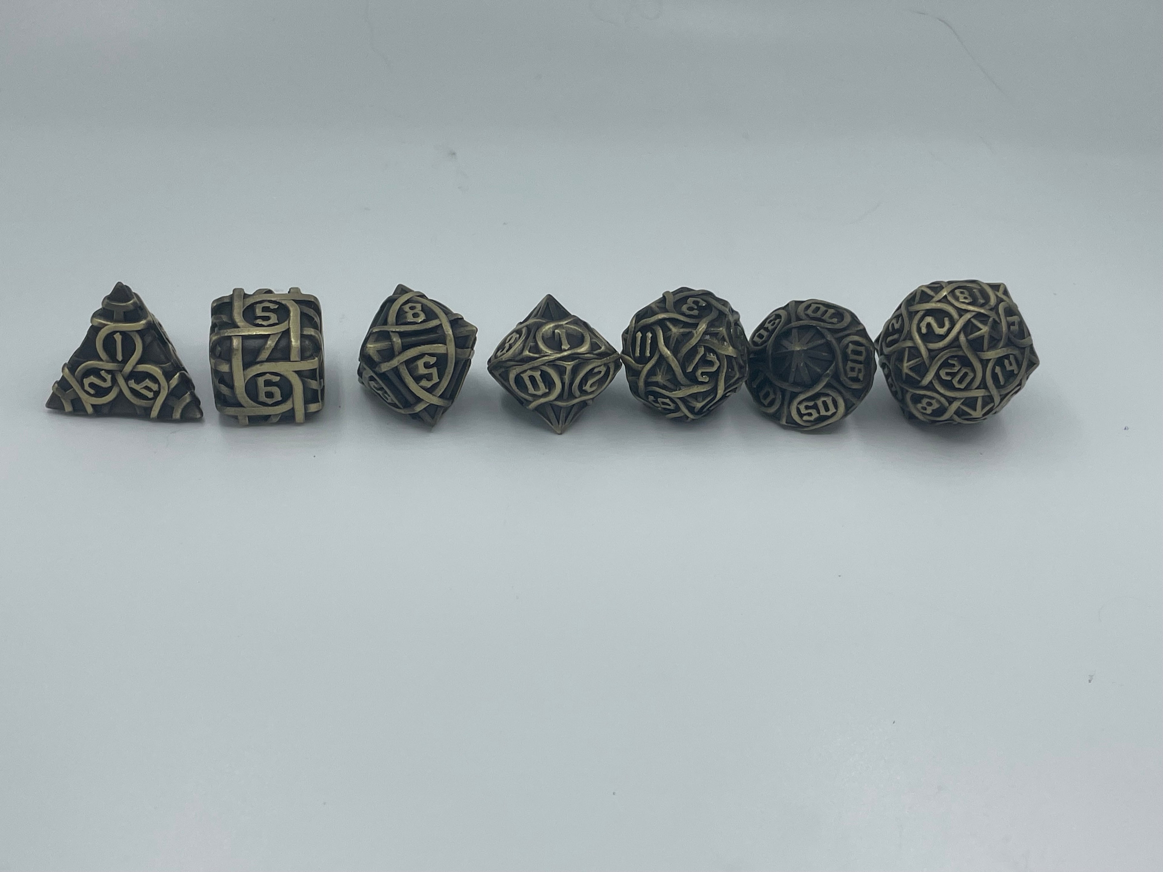Metal Zongzi Dice set Antique gold