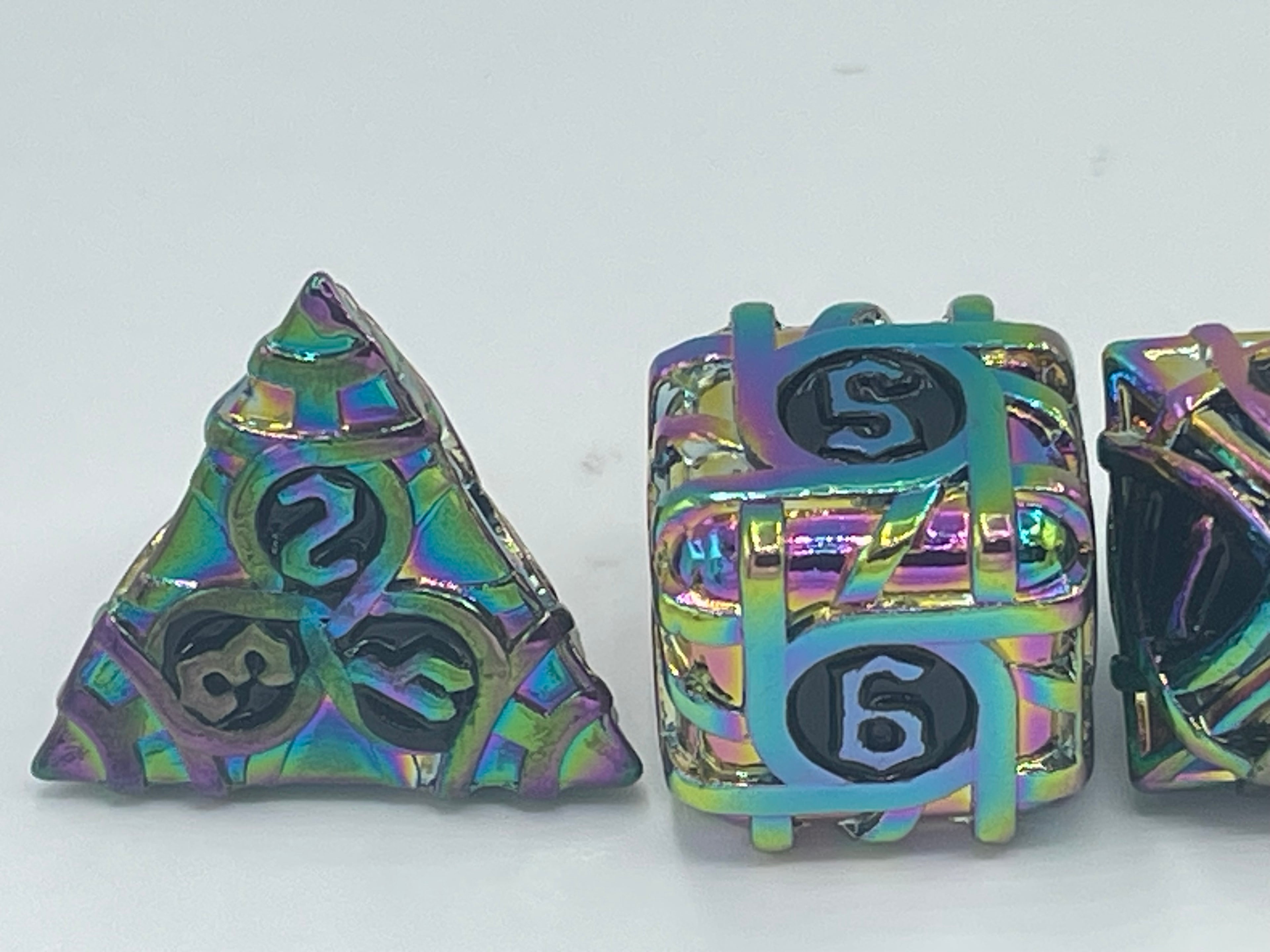 Metal Zongzi Dice Set Colorful and Black Color