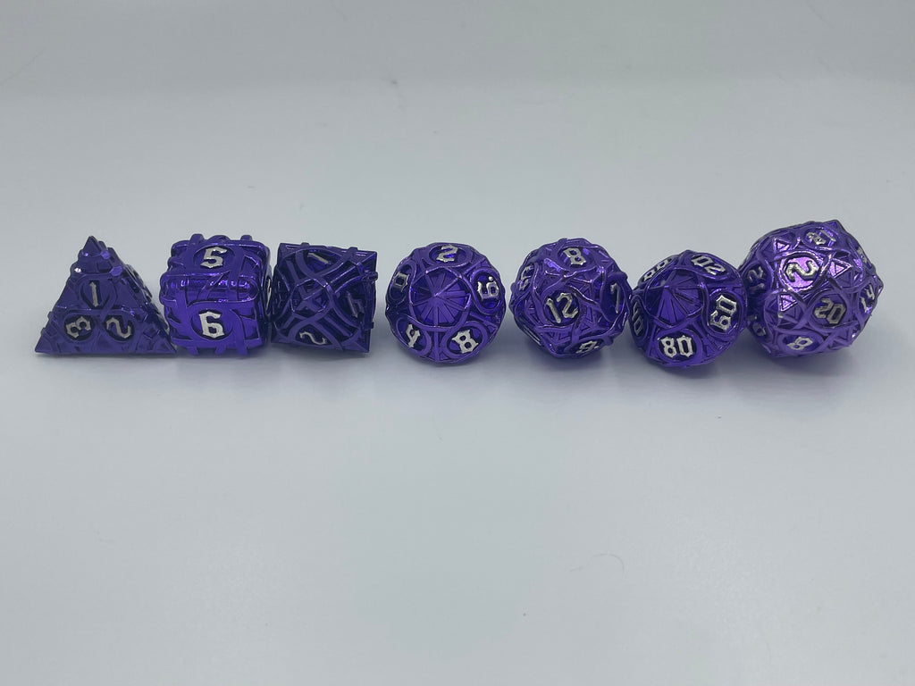 Metal Zongzi Dice Set Purple