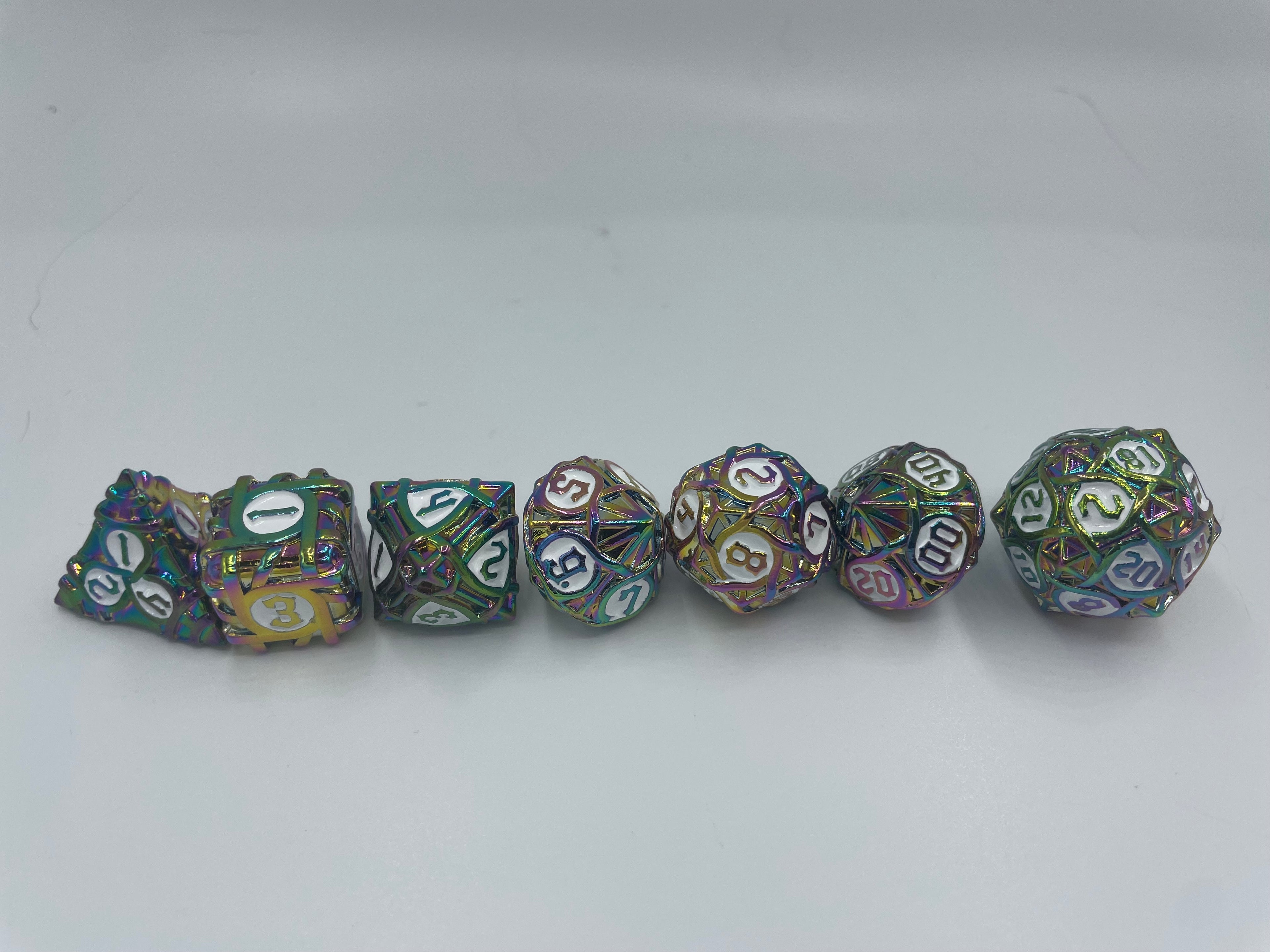 Metal Zongzi Dice Set Colorful and White Color
