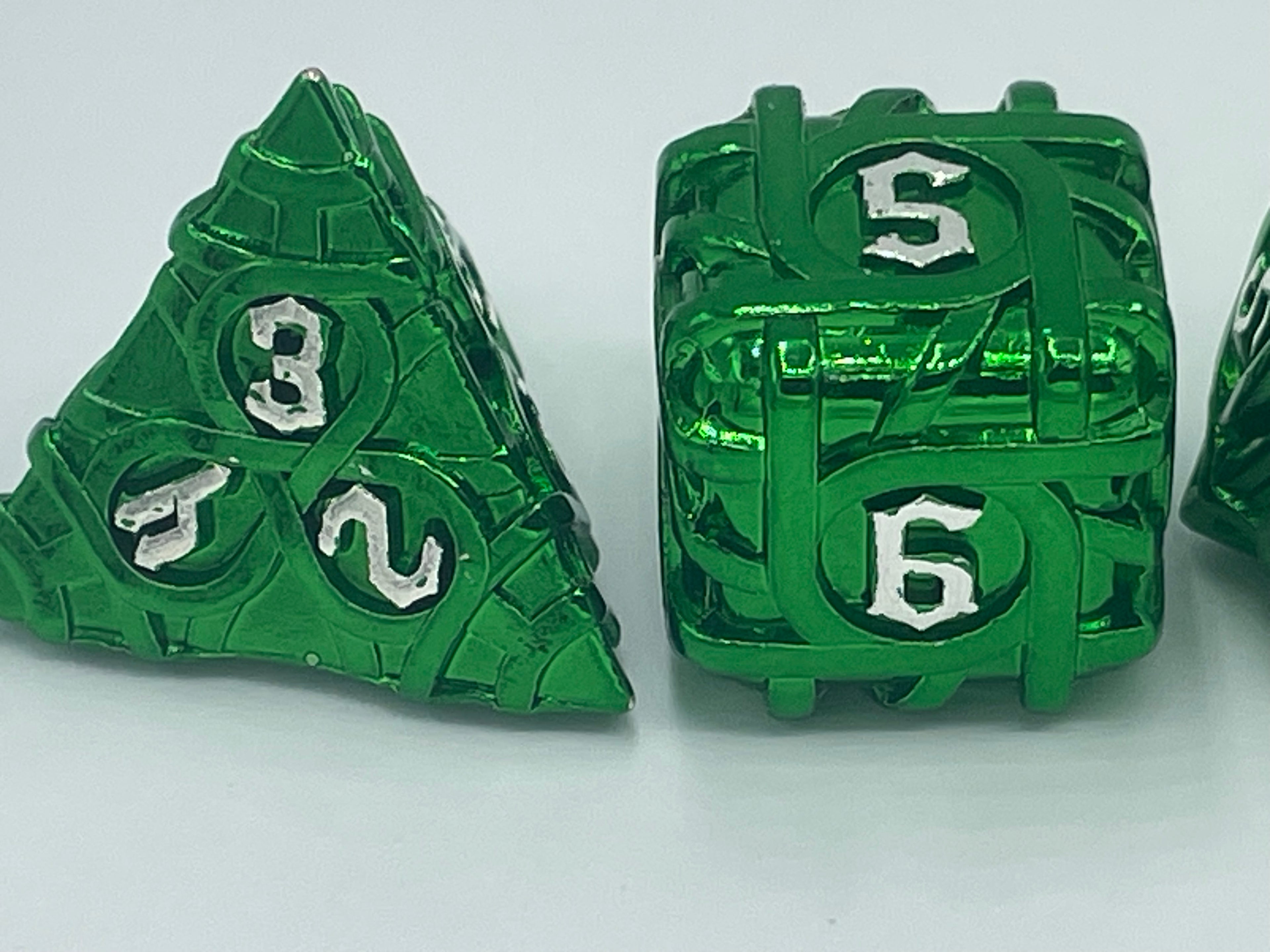 Metal Zongzi Dice Set Green