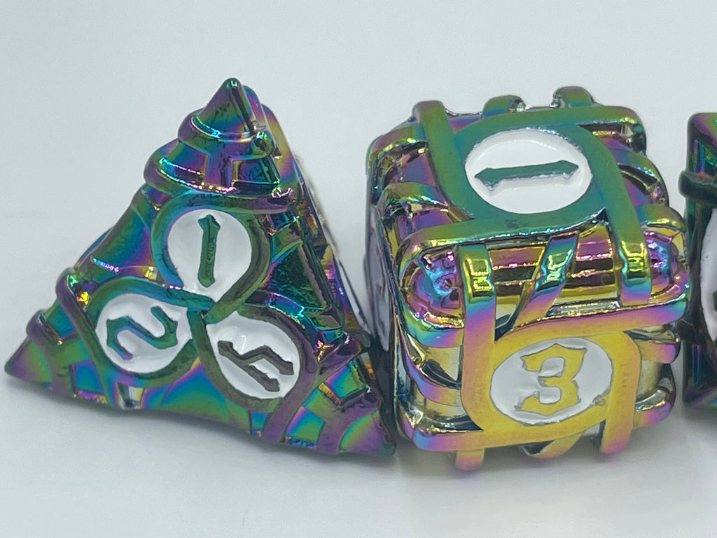Metal Zongzi Dice Set Colorful and White Color
