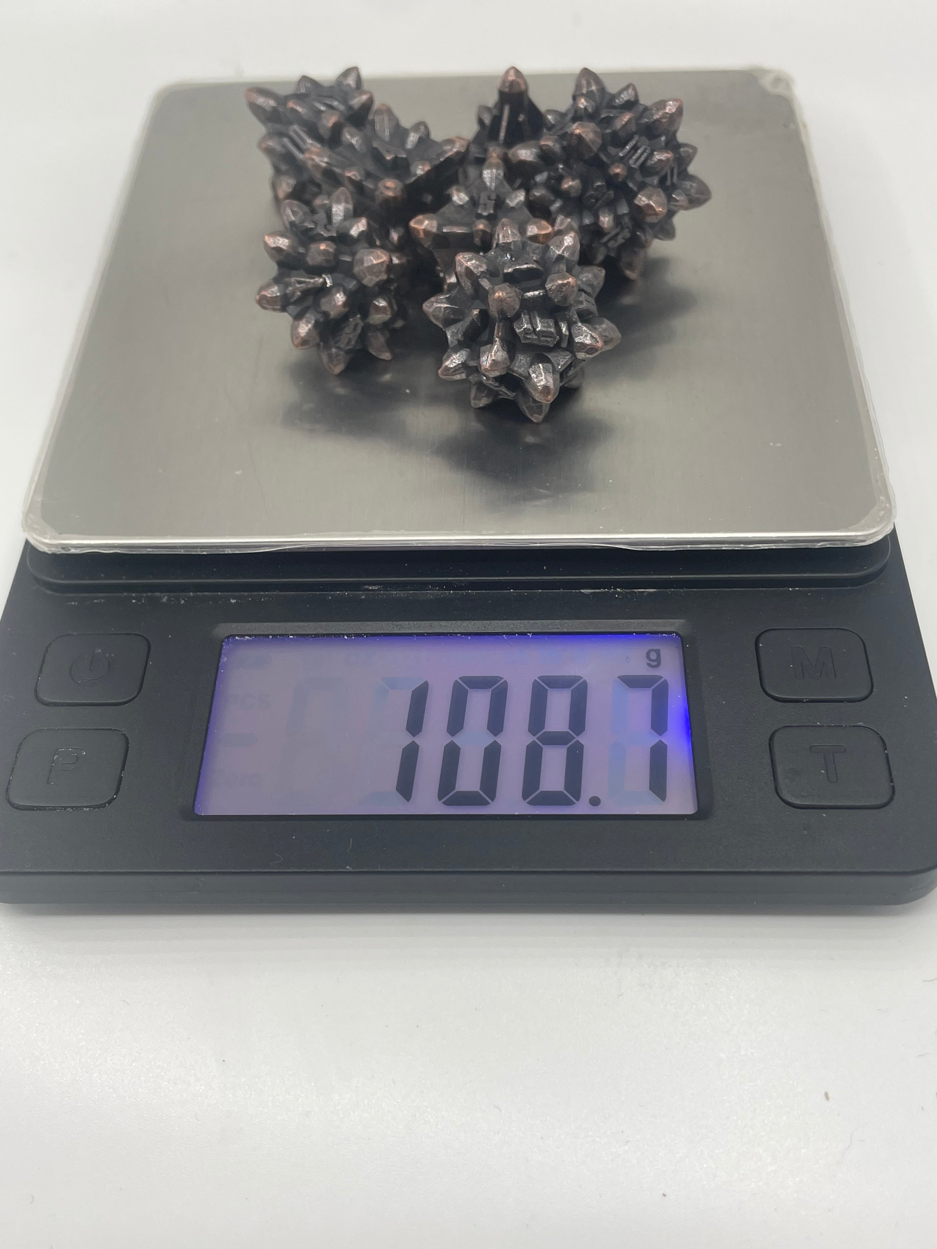 Metal Bullet Dice Set Bronze