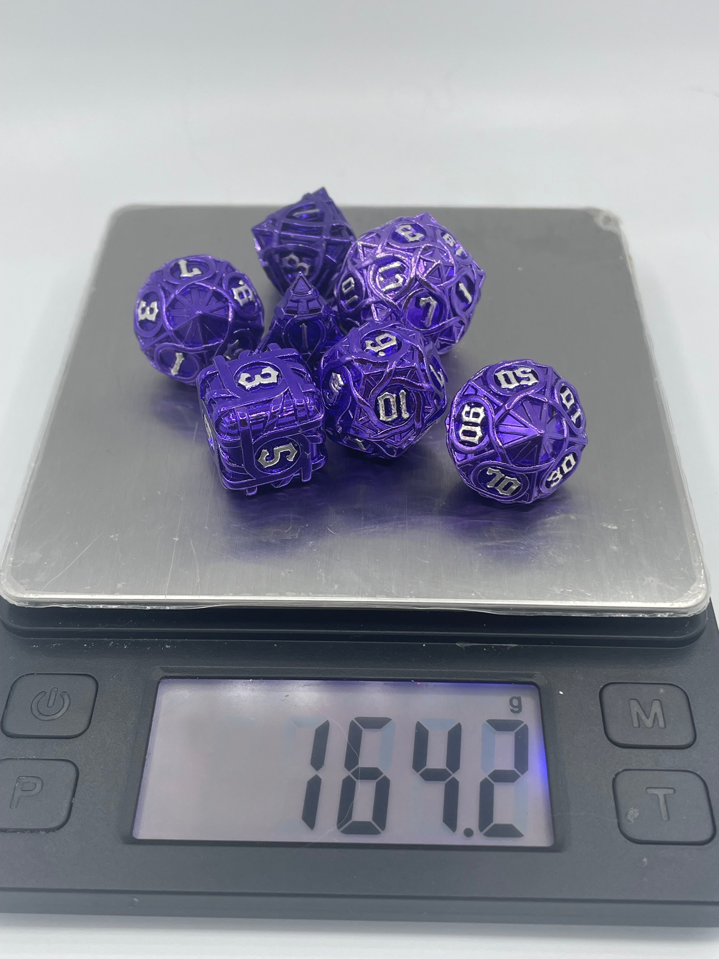 Metal Zongzi Dice Set Purple