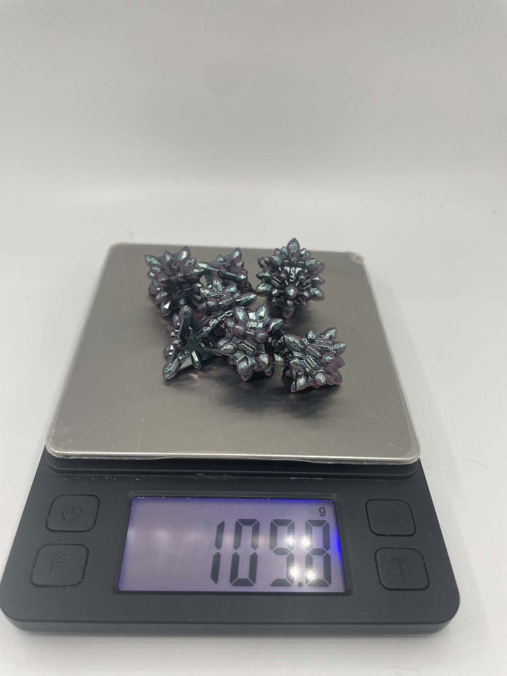 Metal Bullet Dice Blue