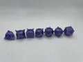 Purple Metal Pointed Dice Set