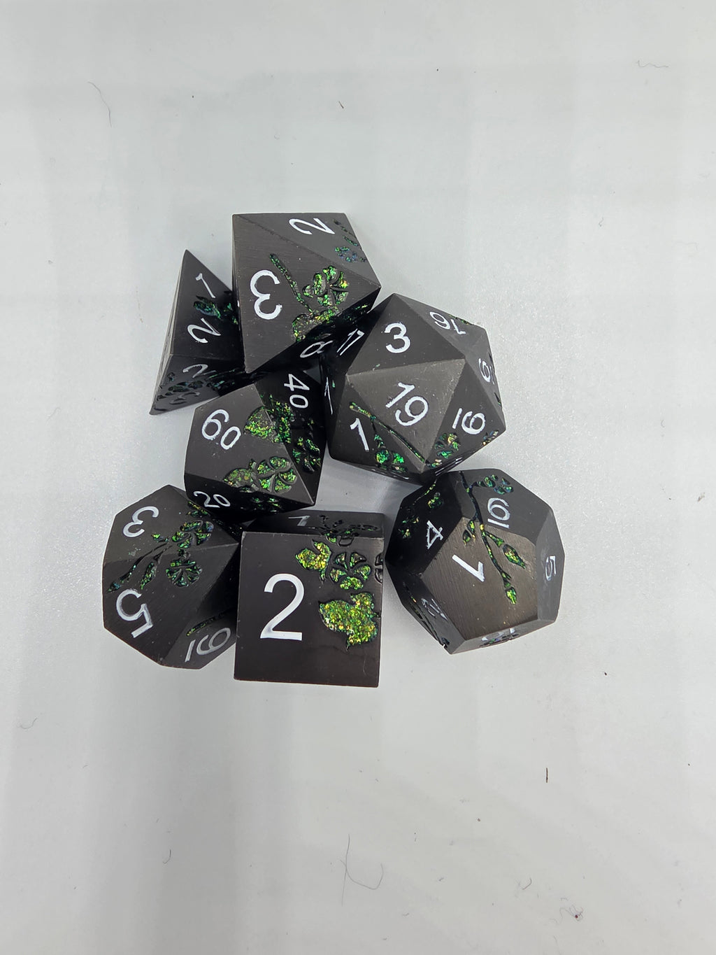 Glitter flower dice set