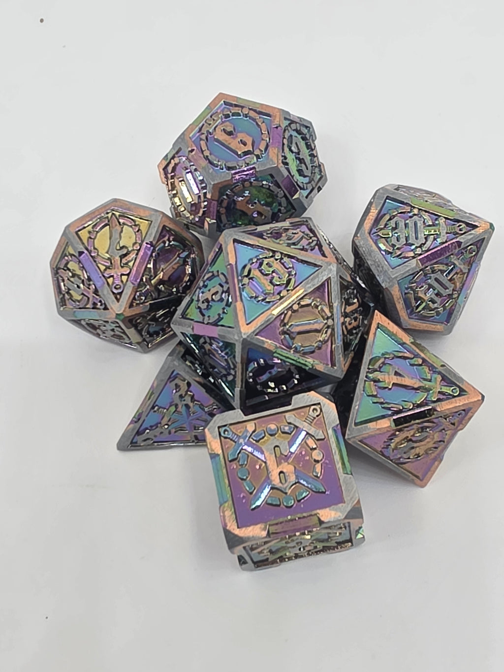 Chromatic Armory solid metal dice set