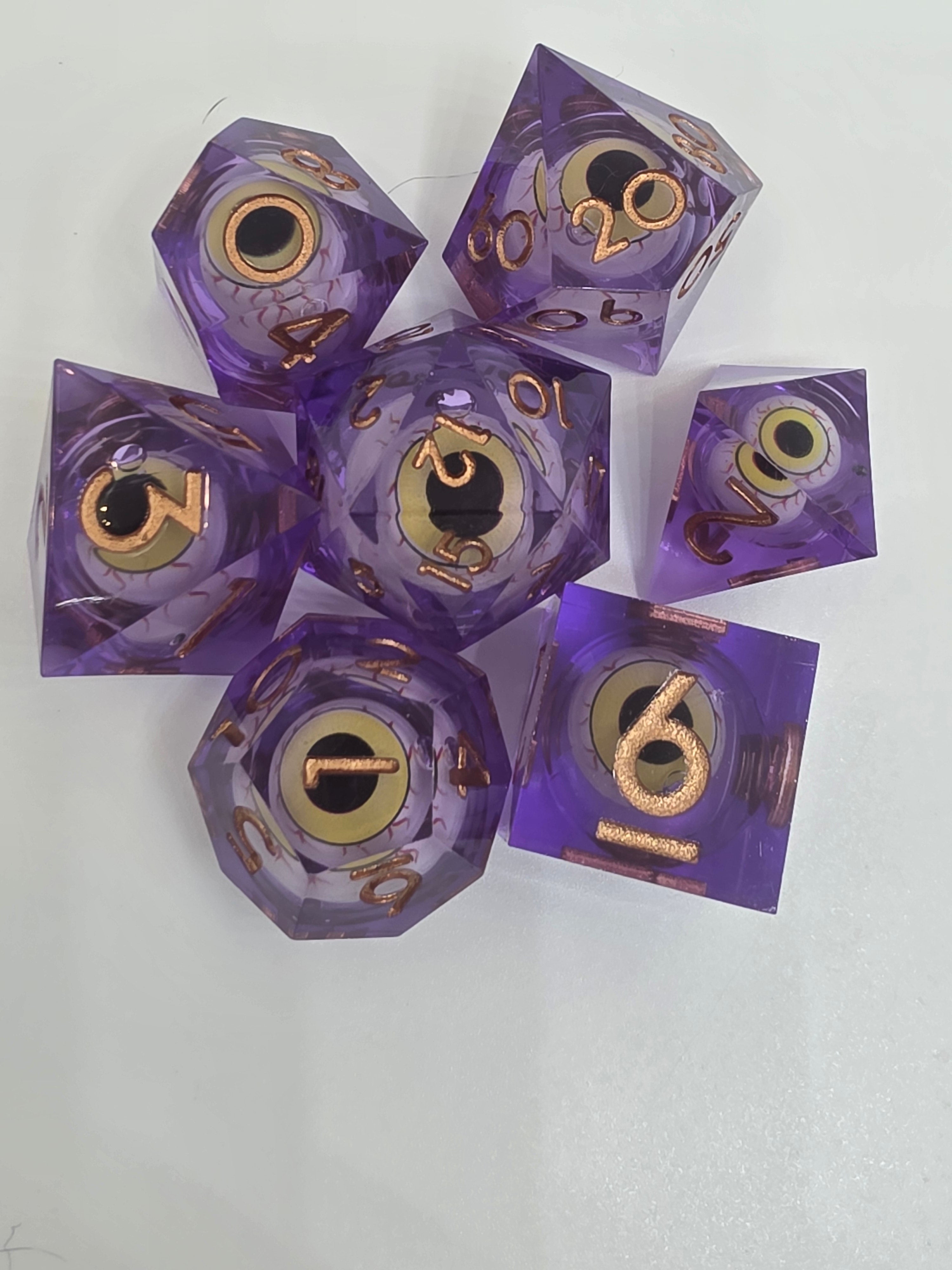 The Watcher’s Gaze liquid core dice set