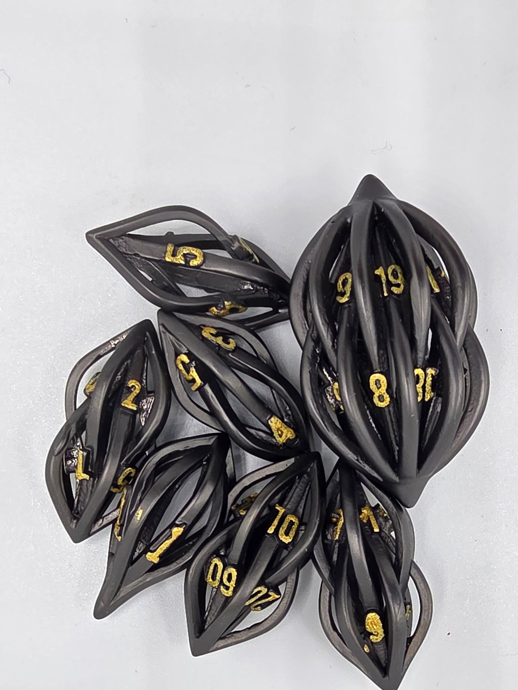 Unique Black and gold dice set