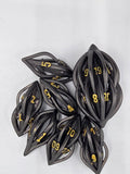 Unique Black and gold dice set