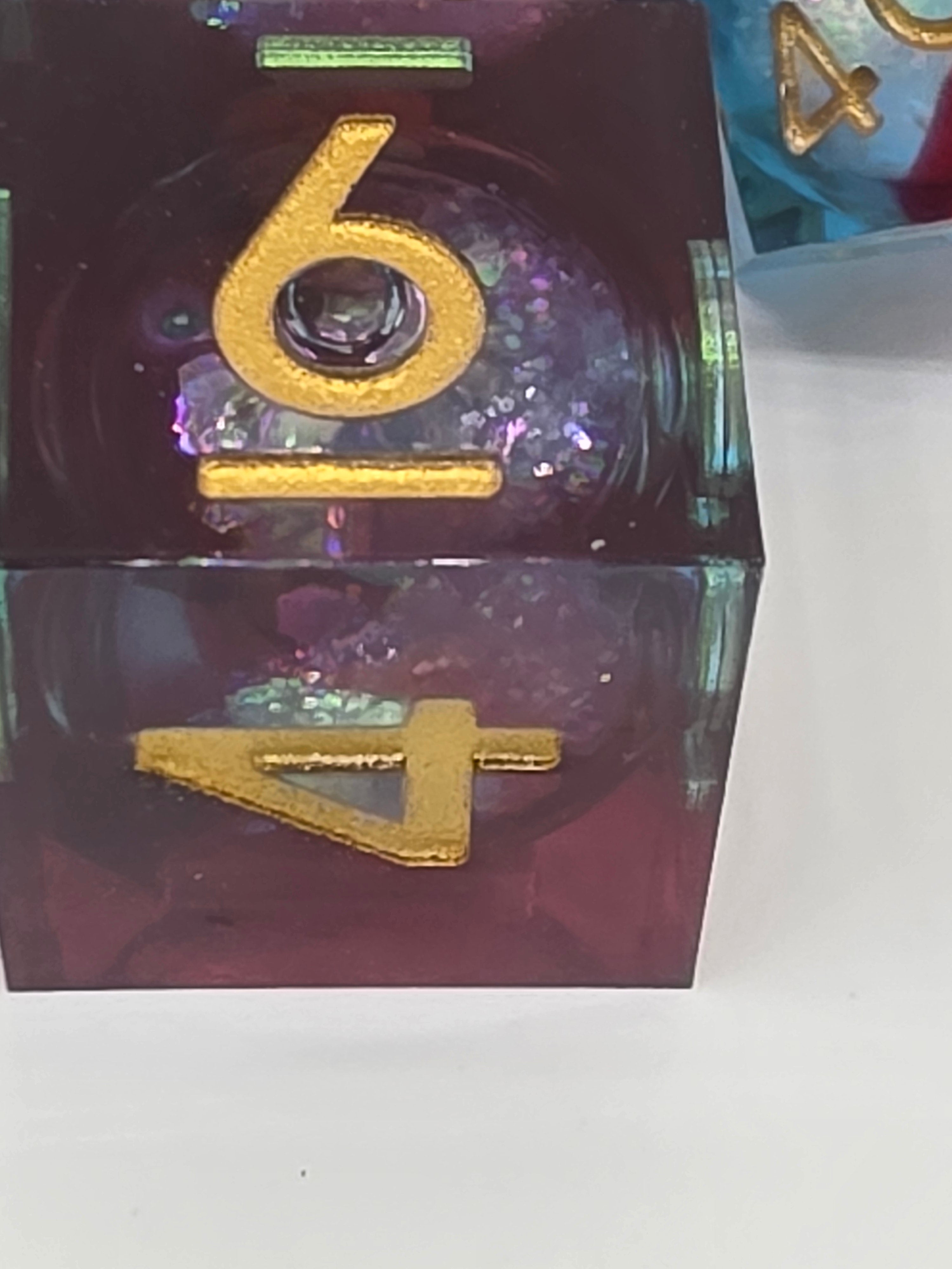 Celestial Heartbeat liquid core dice set