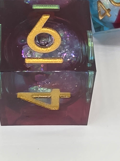 Celestial Heartbeat liquid core dice set