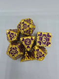 Fancy heart-shaped dice set