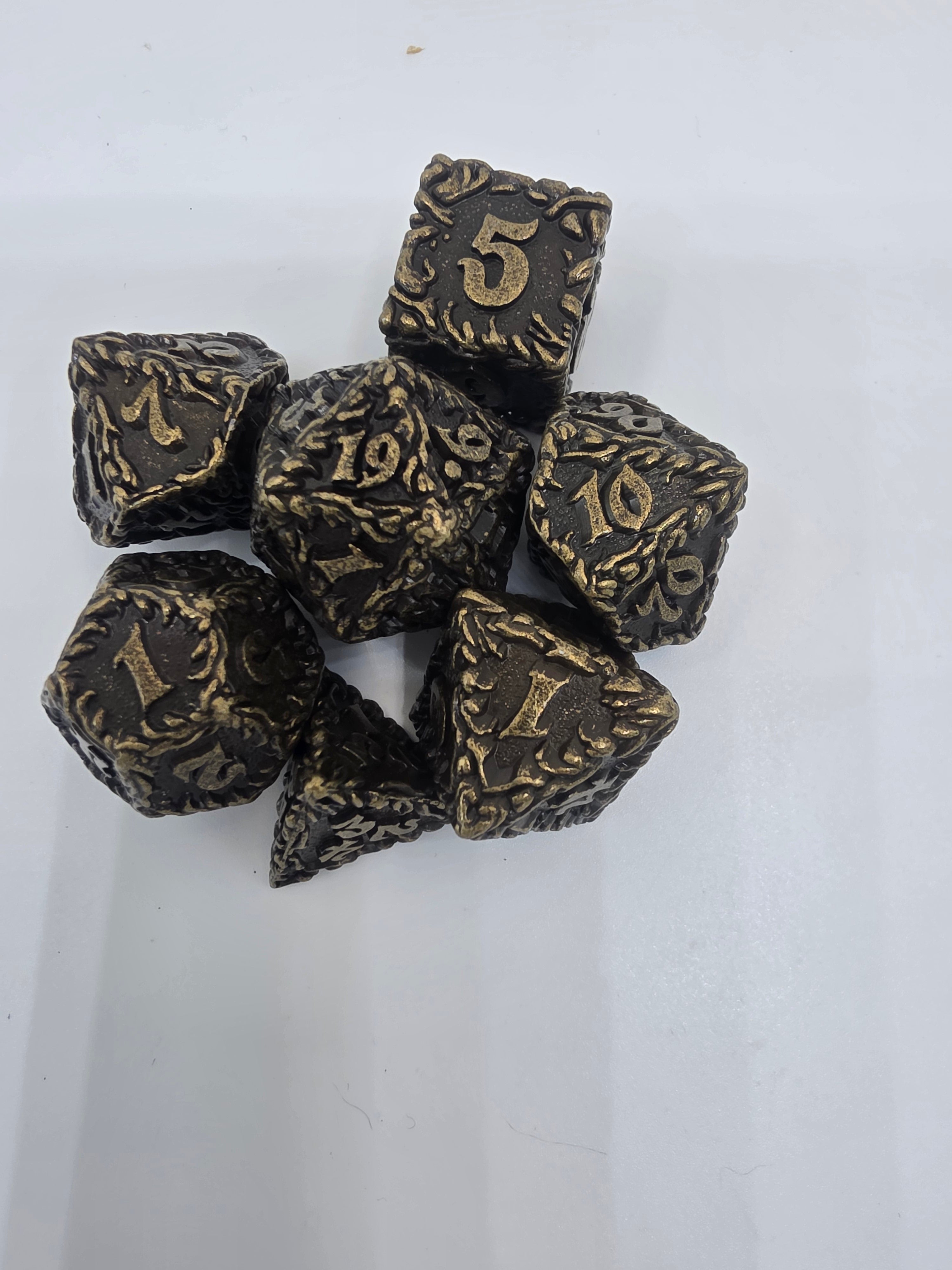 The Gilded Bramble metal dice set