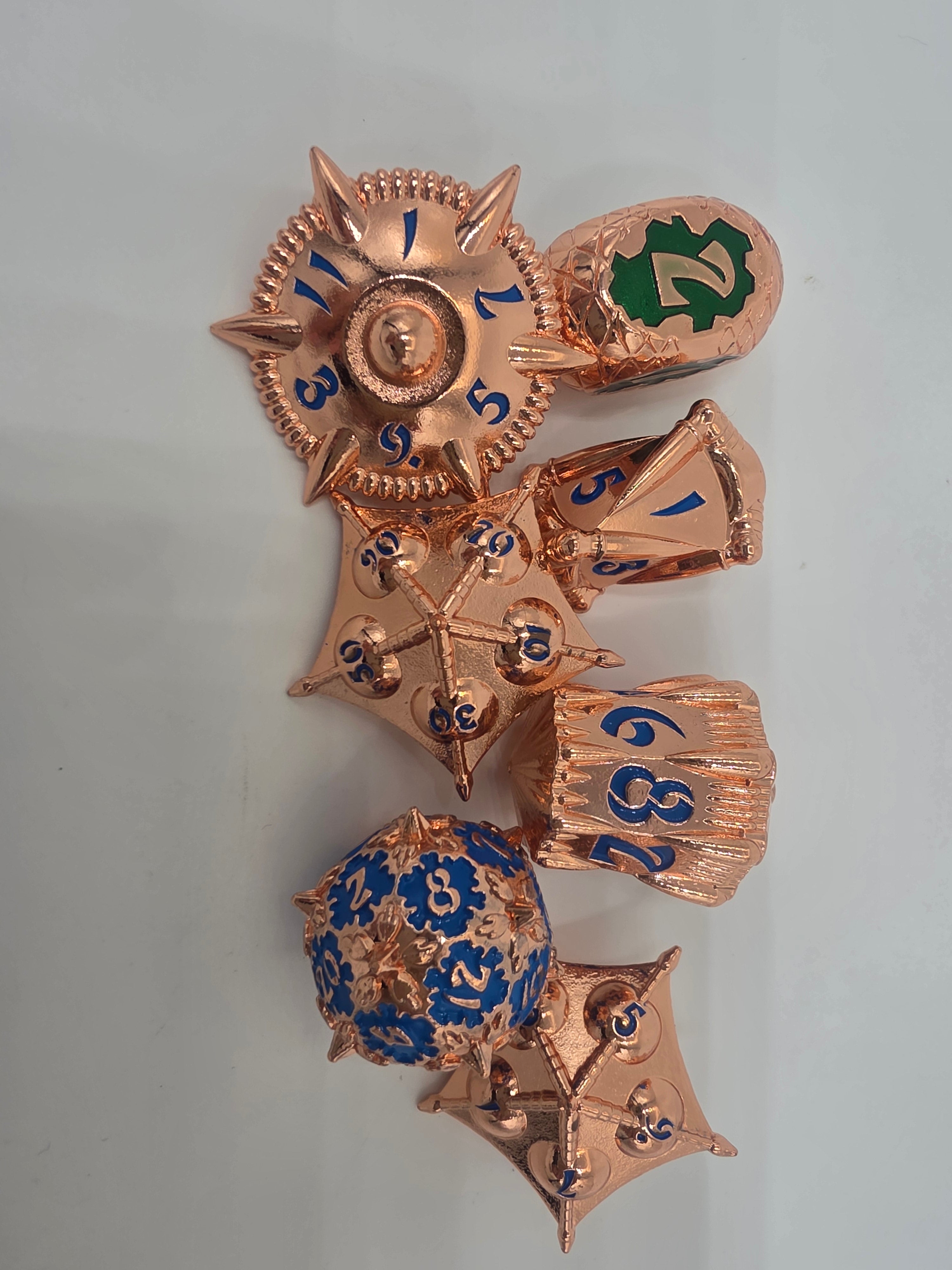 ruins of a subterranean metal dice set