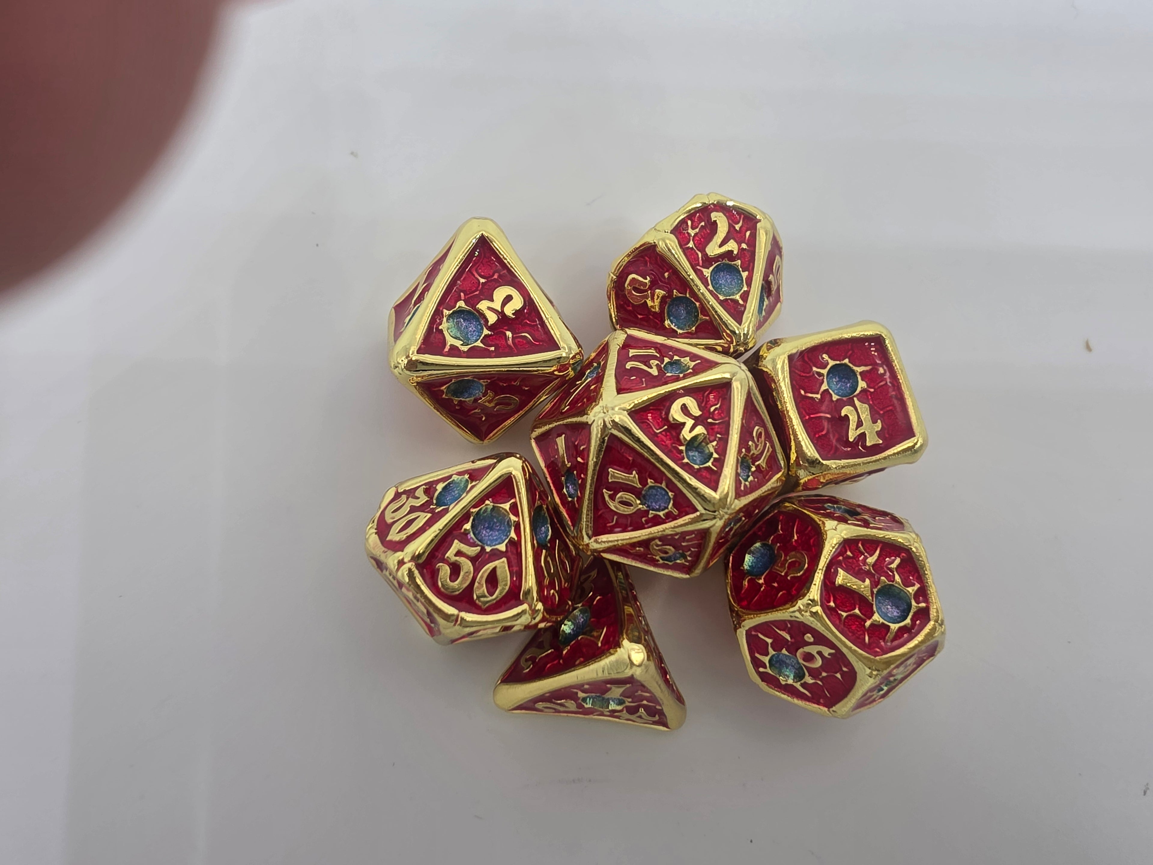 Metal sun dice set