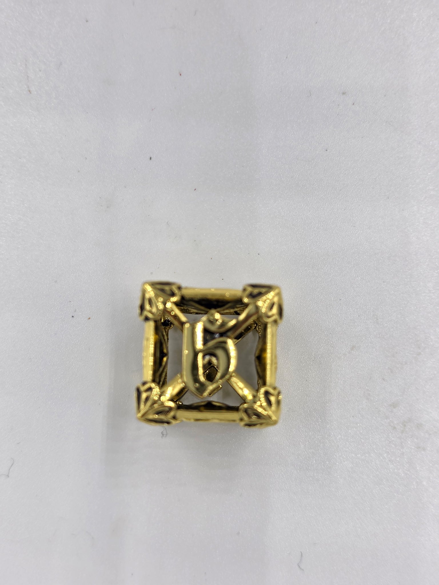 Hollow gold dice set