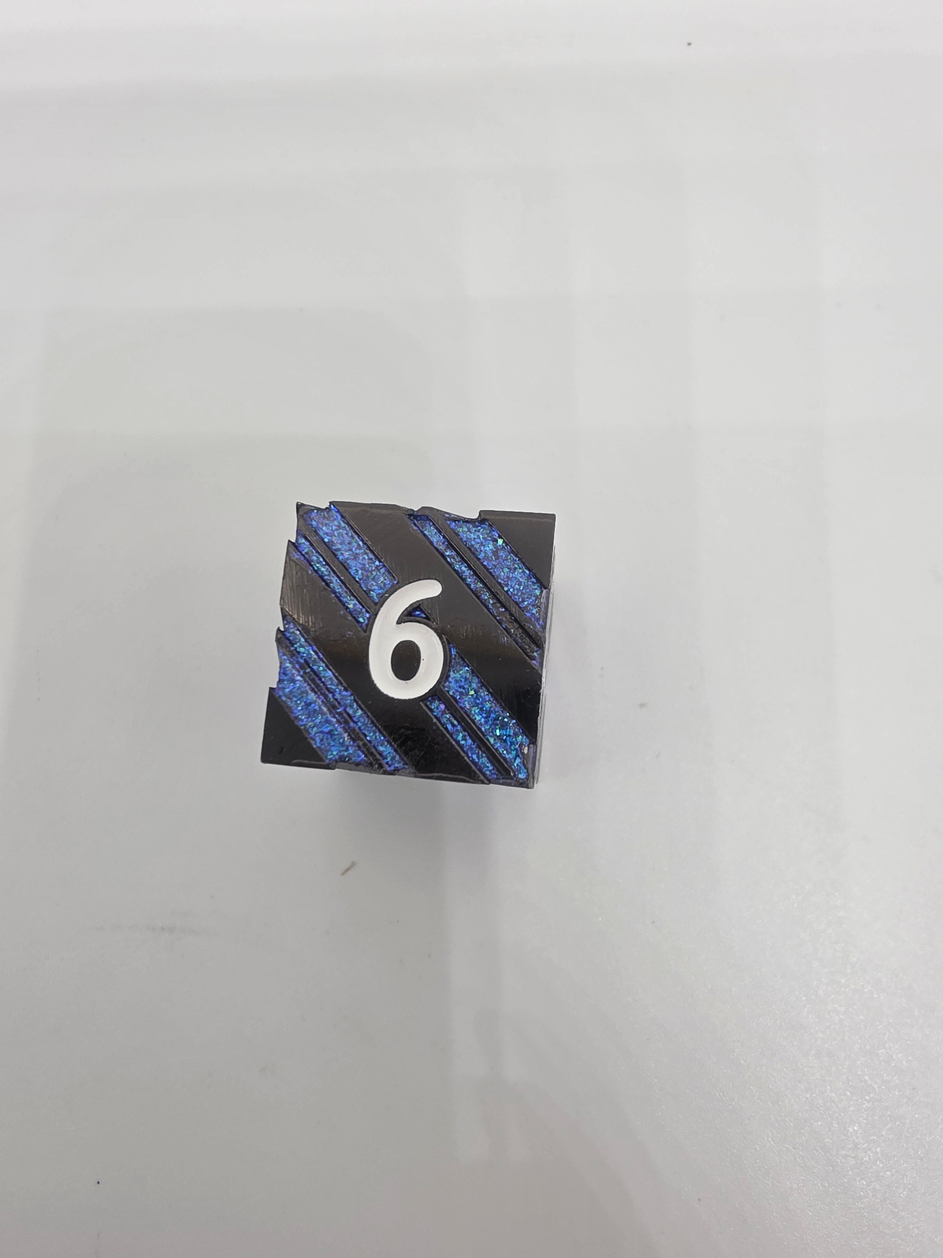 Midnight Pulse solid Metal Dice Set