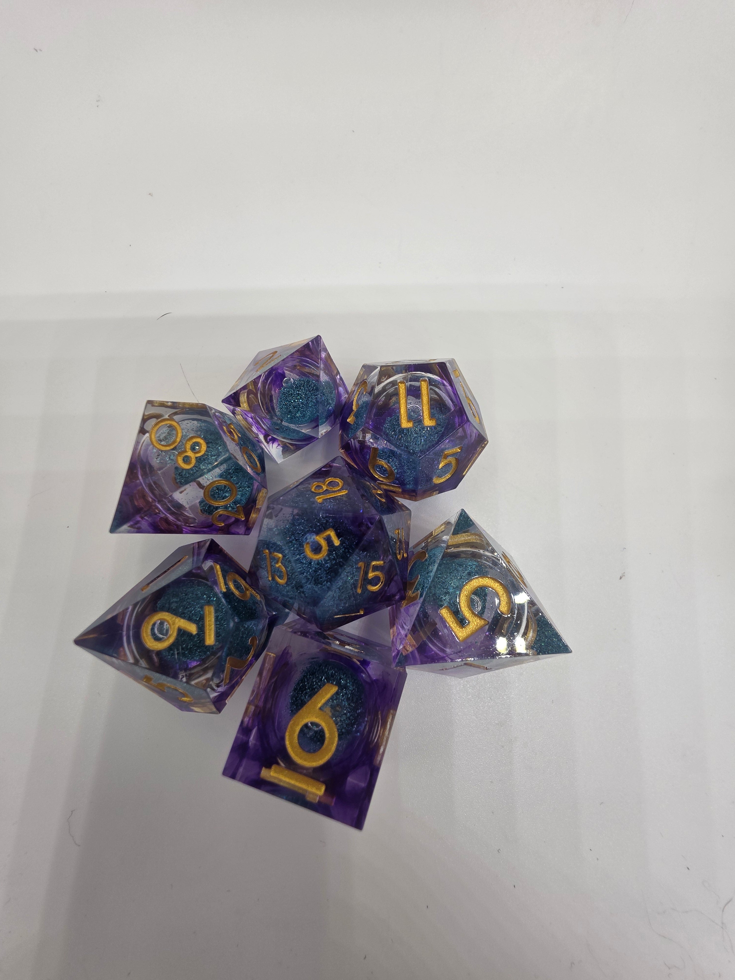 Deep-Space Singularity liquid core dice set