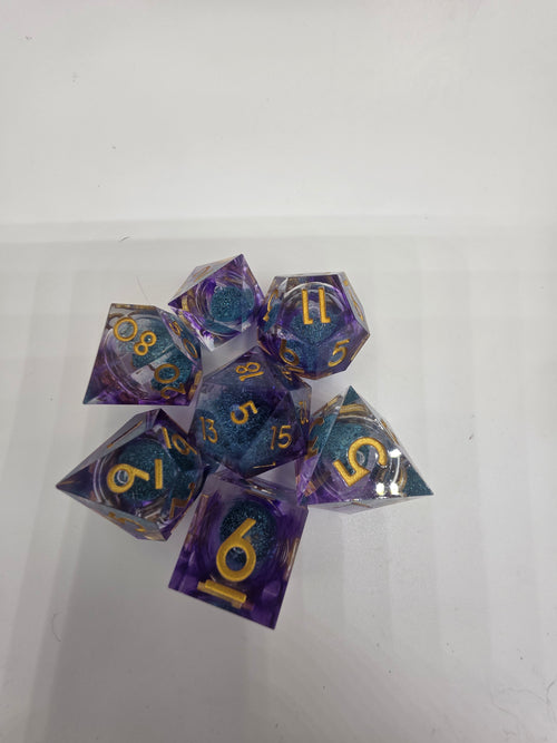 Deep-Space Singularity liquid core dice set