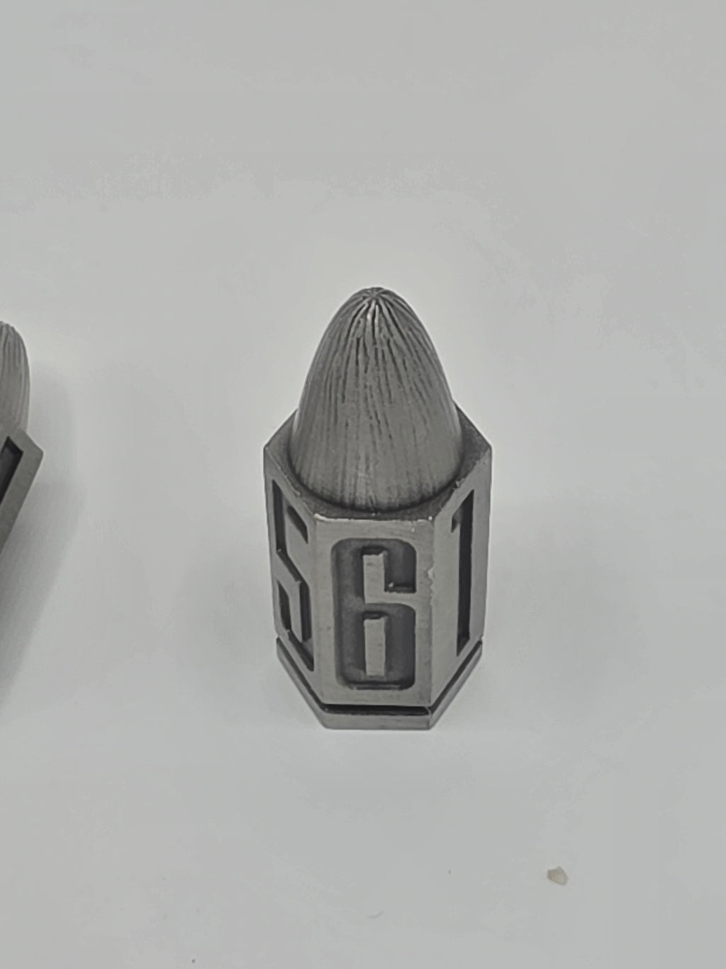 Solid metal bullet d6 dice