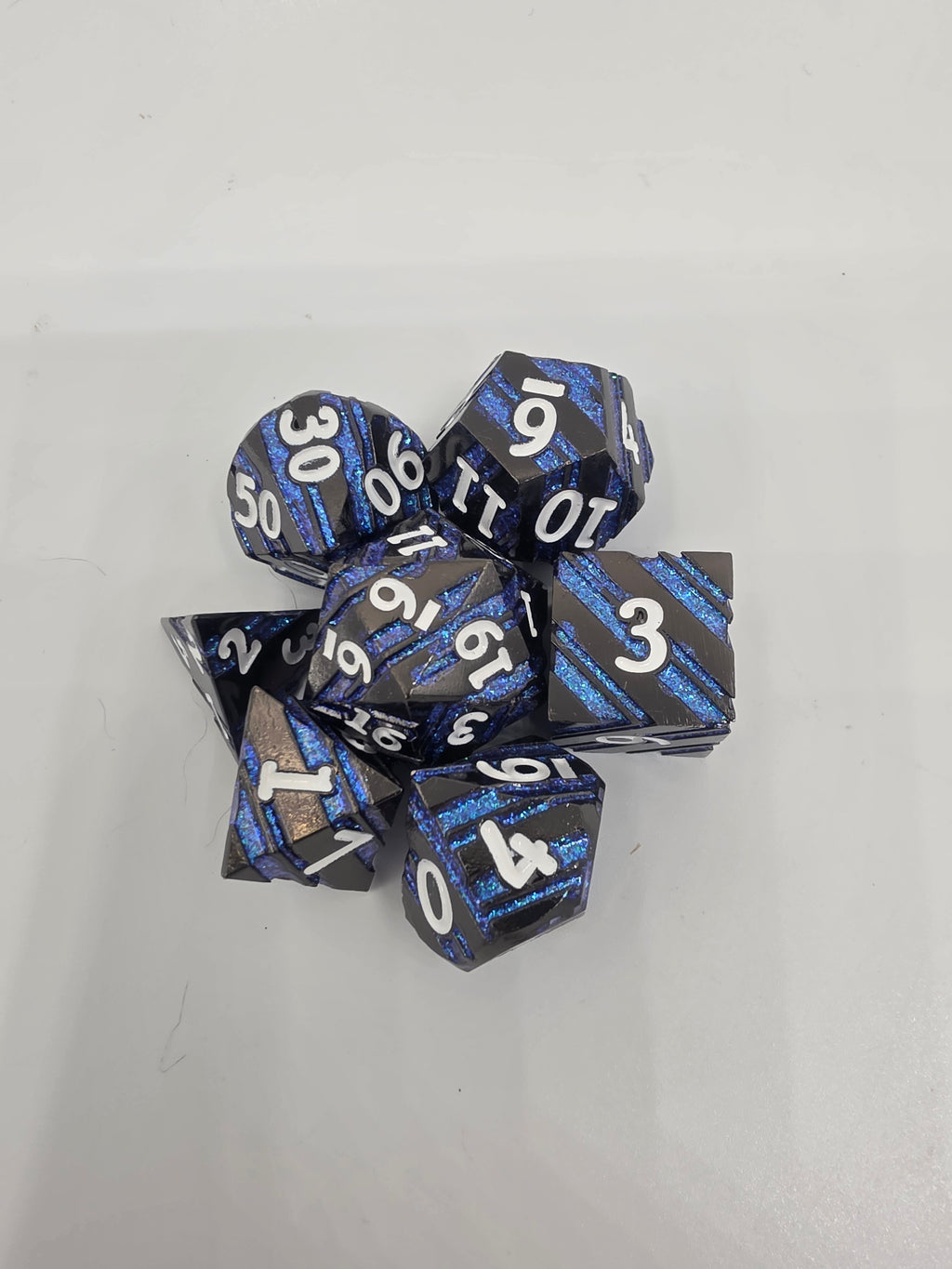 Midnight Pulse solid Metal Dice Set
