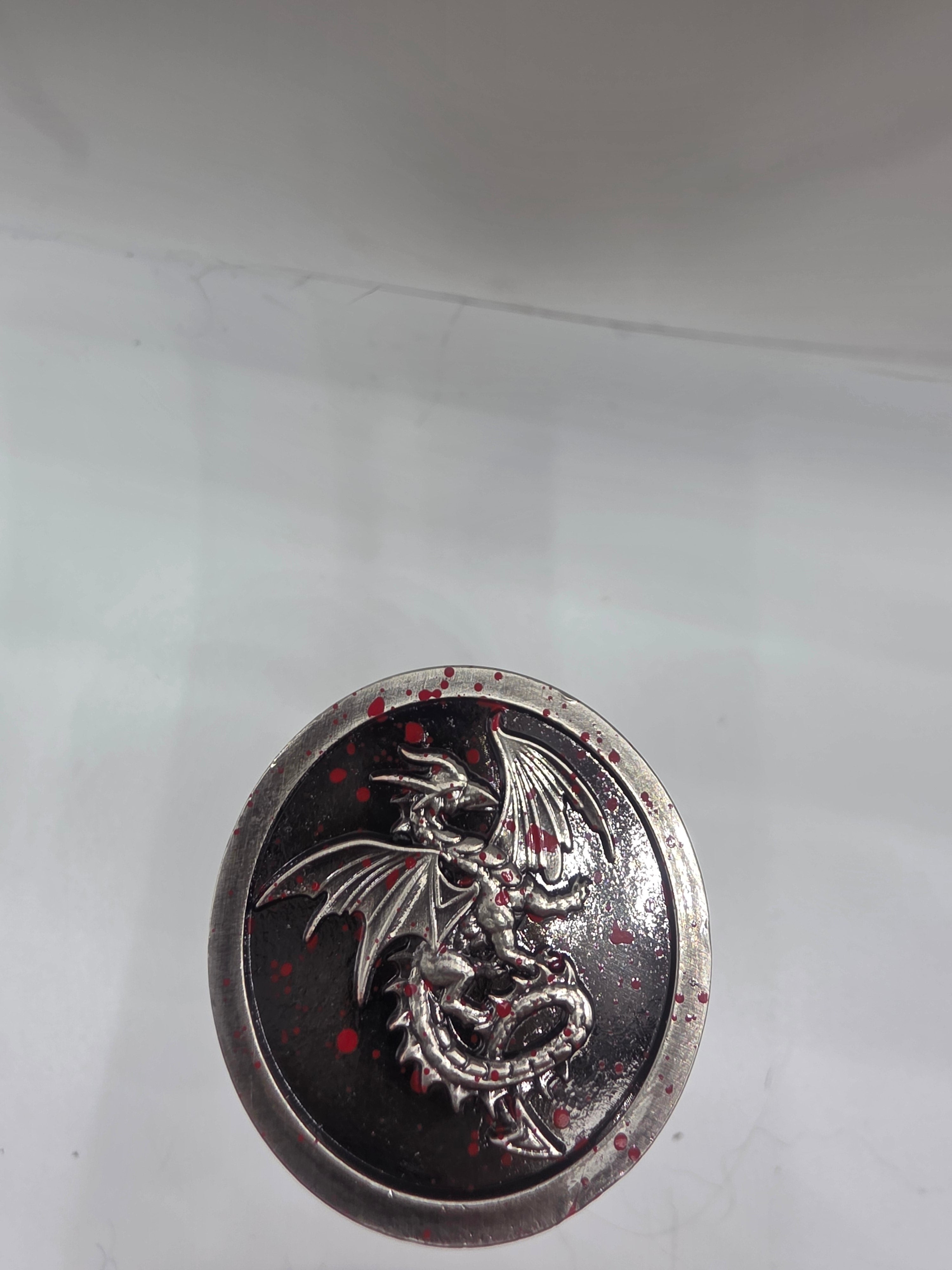 Dice tower with blood splatter