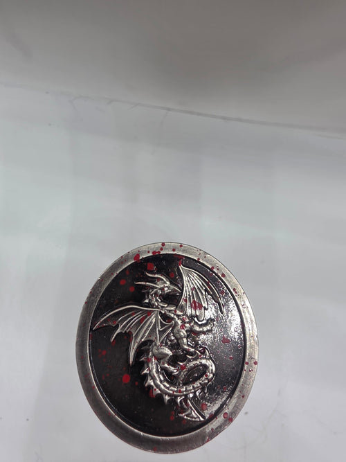 Dice tower with blood splatter