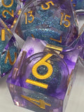 Deep-Space Singularity liquid core dice set
