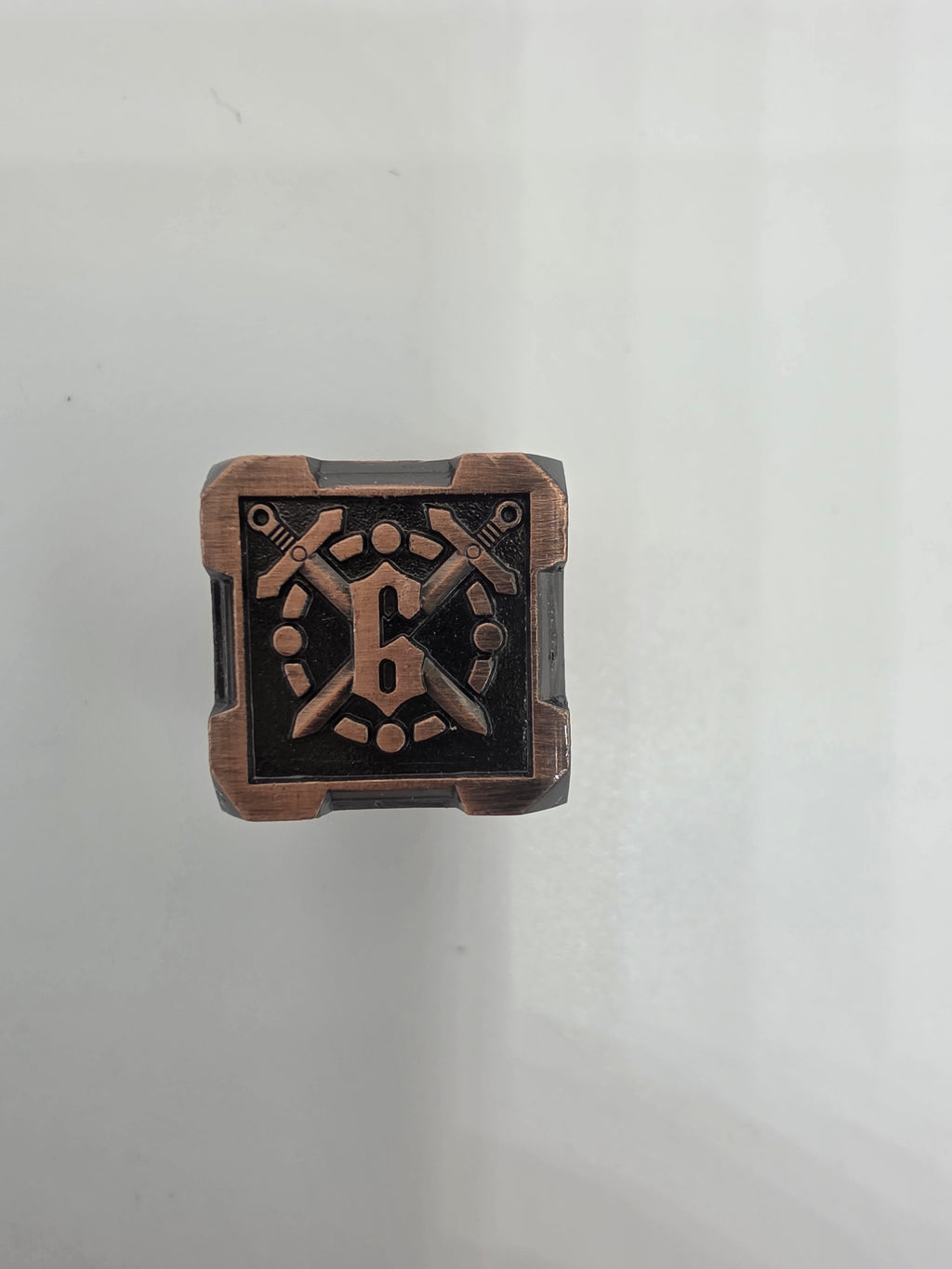 Weapon solid metal dice set