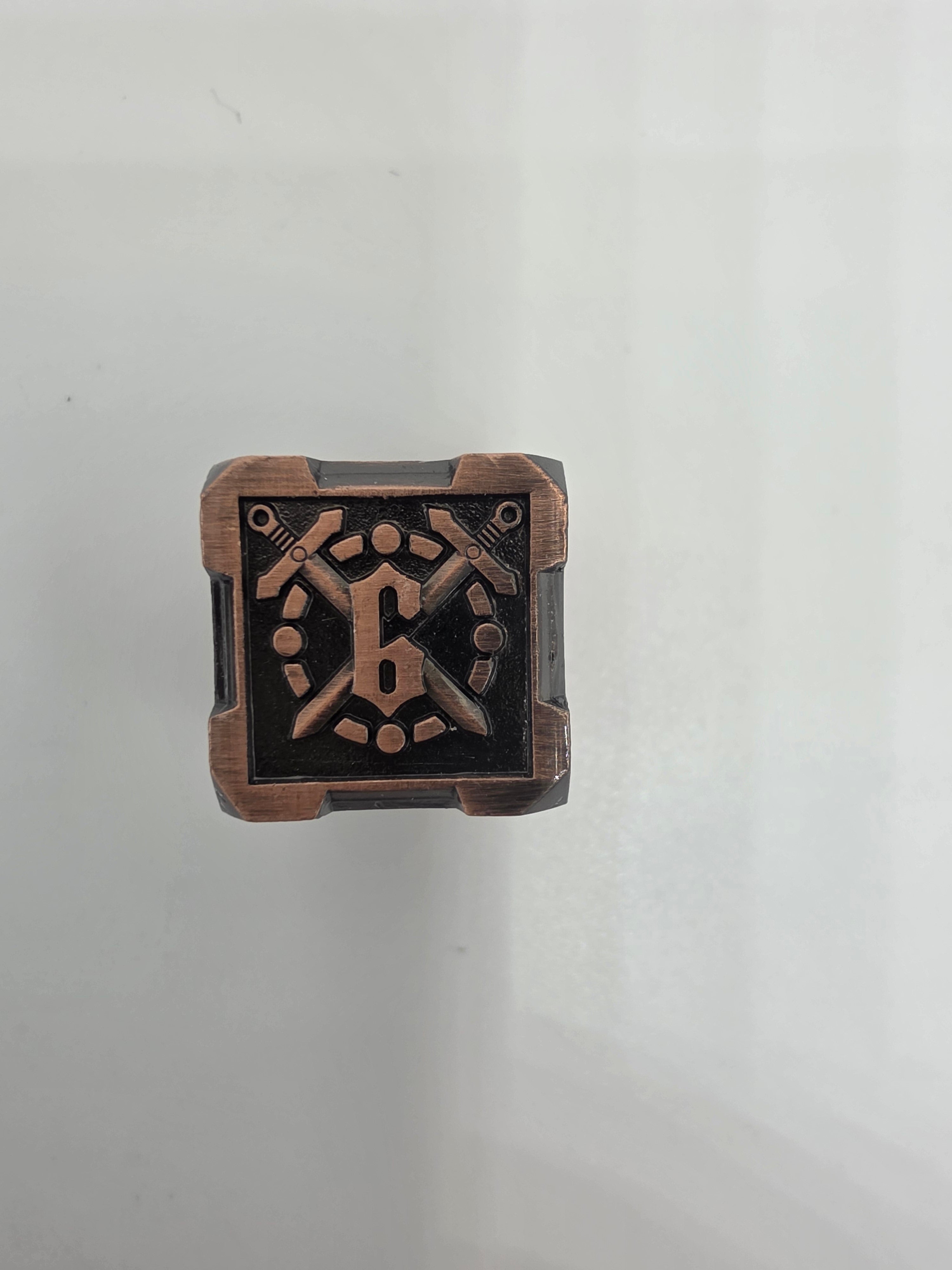 Weapon solid metal dice set