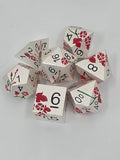 Crimson Garden solid metal Dice set