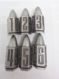 Solid metal bullet d6 dice