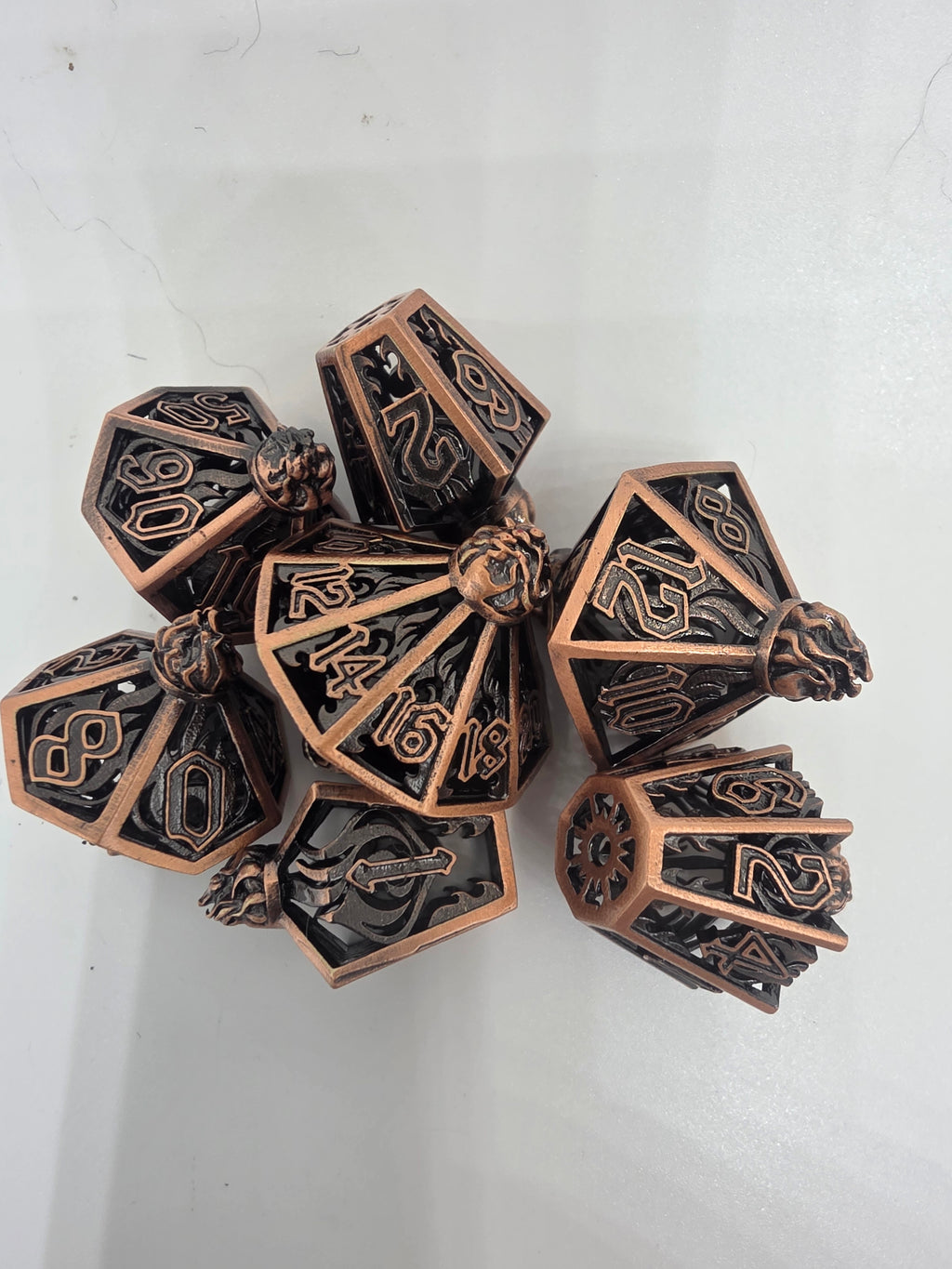 Infernal Soul-Cage hollow metal dice set